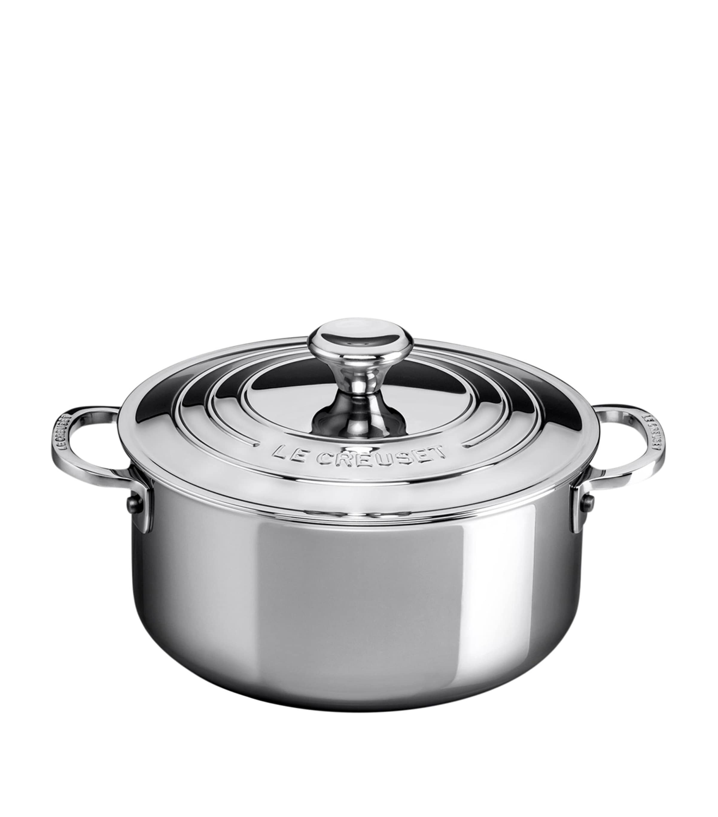 Le Creuset 3-Ply Stainless Steel Signature Saucepans (Set of 6) Stainless Steel Image 3