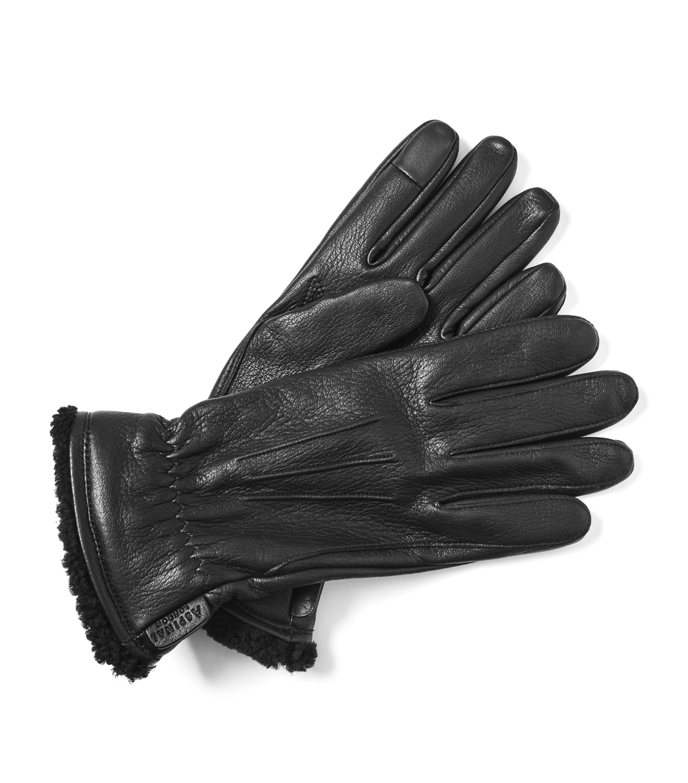 Aspinal Of London Deerskin Gloves In Black