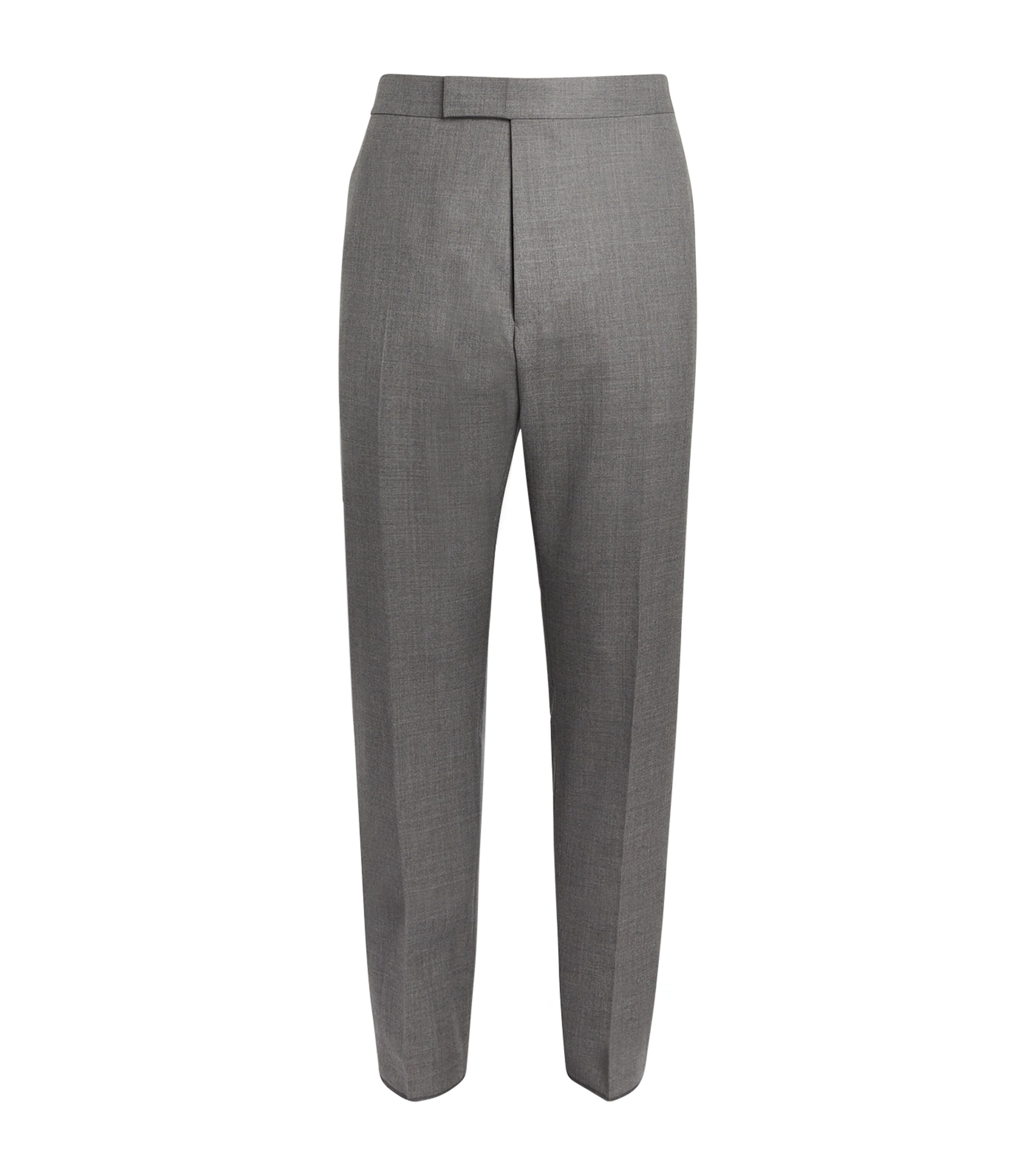 Thom Browne Fit 1 Super 120s Wool Backstrap Pants In Grey