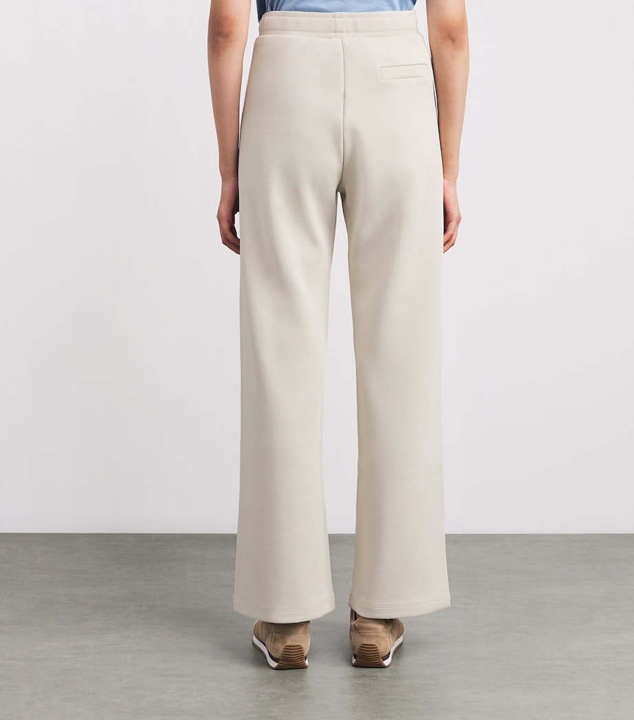 Cotton-Blend Jersey Trousers IVORY Image 4
