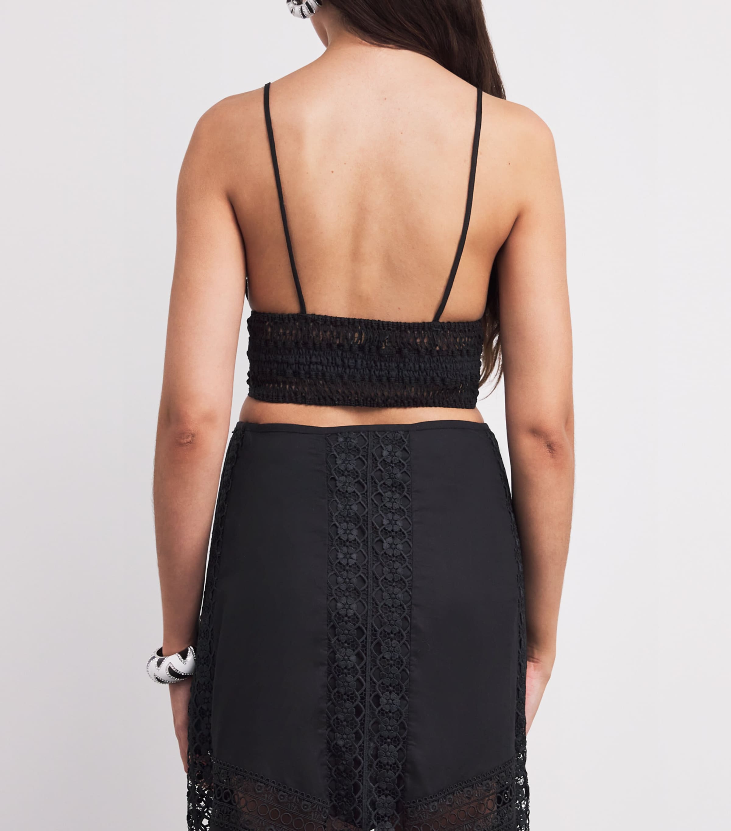 Netted Bralette Top BLACK Image 3