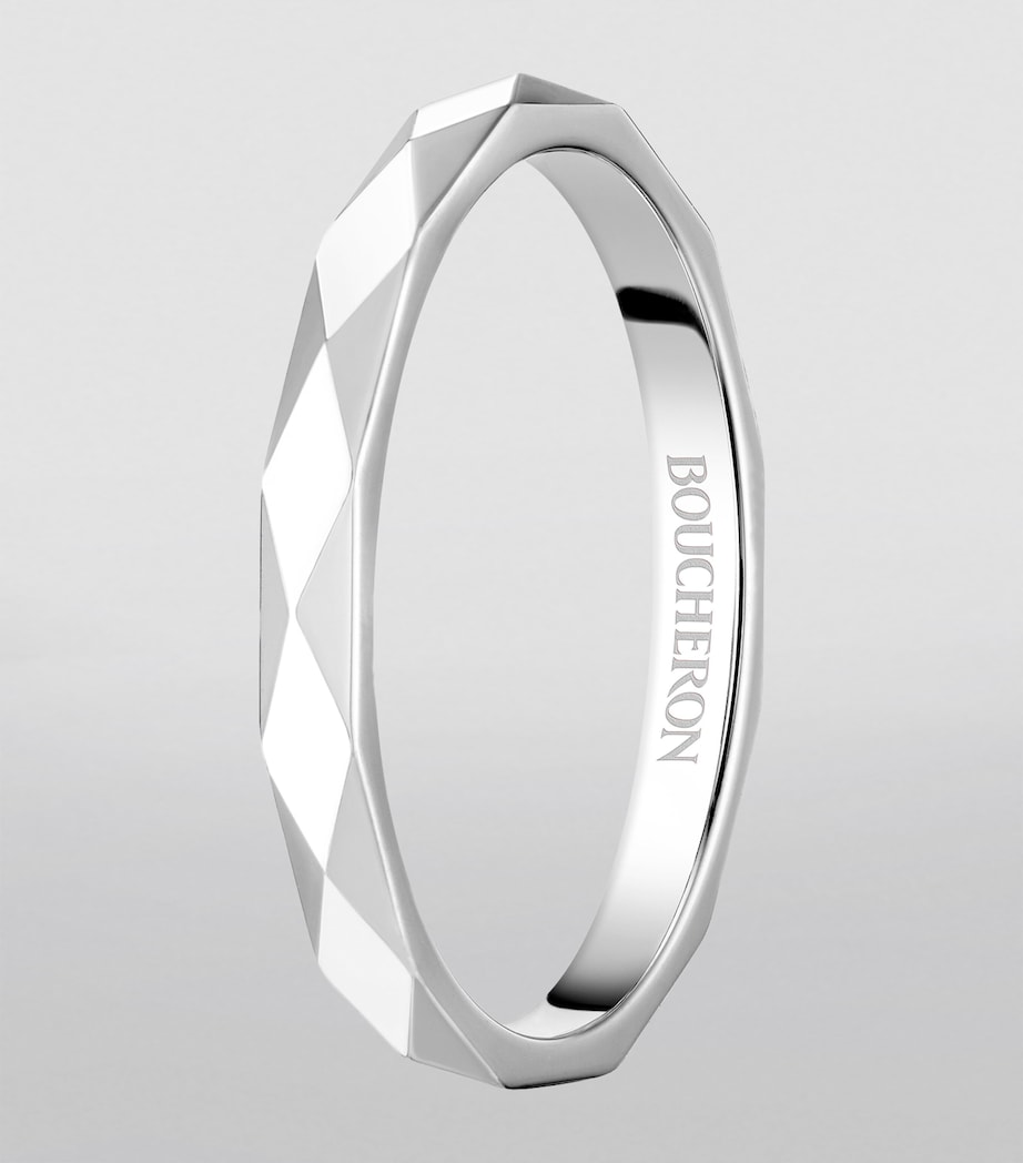 Platinum Facette Wedding Ring MULTI Image 2