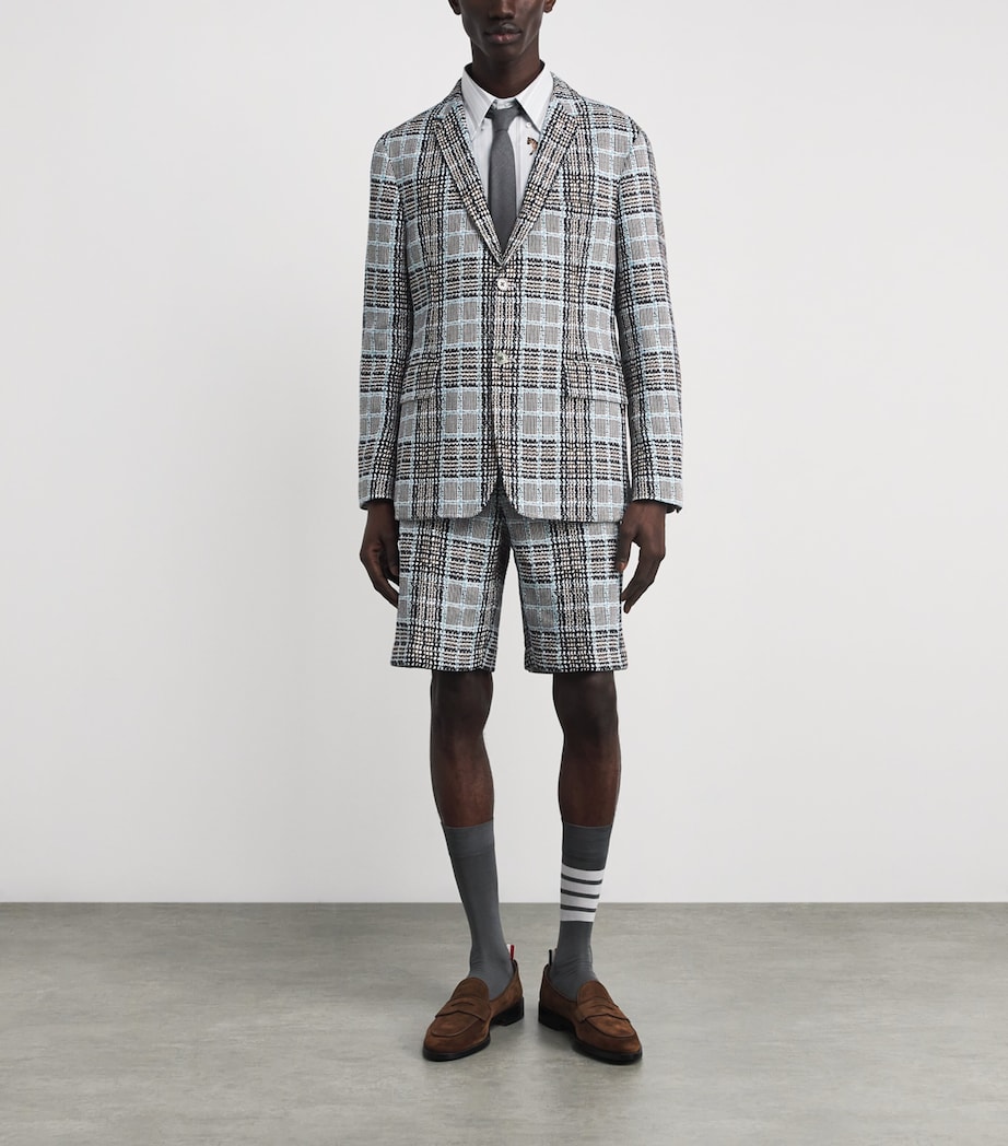 Cotton Tweed Check Blazer LIGHT BLUE Image 2