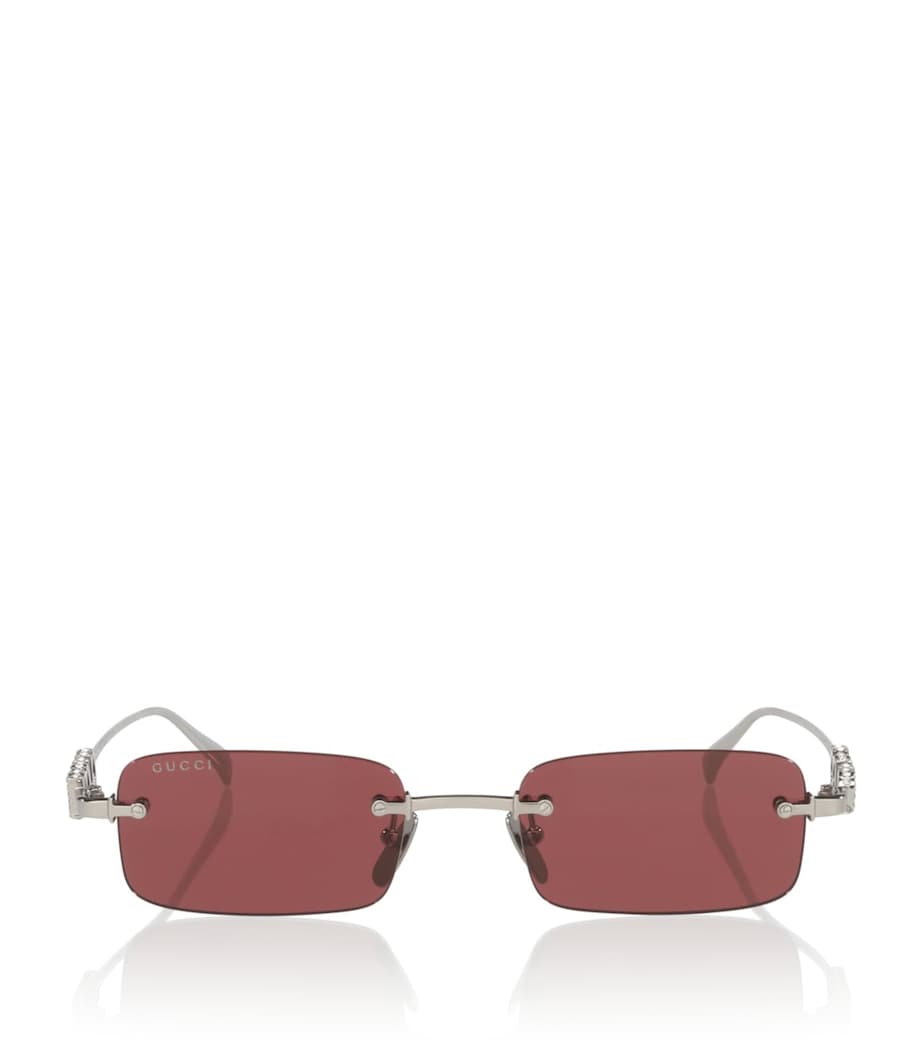 Gucci Metal Rectangular Sunglasses Image 1