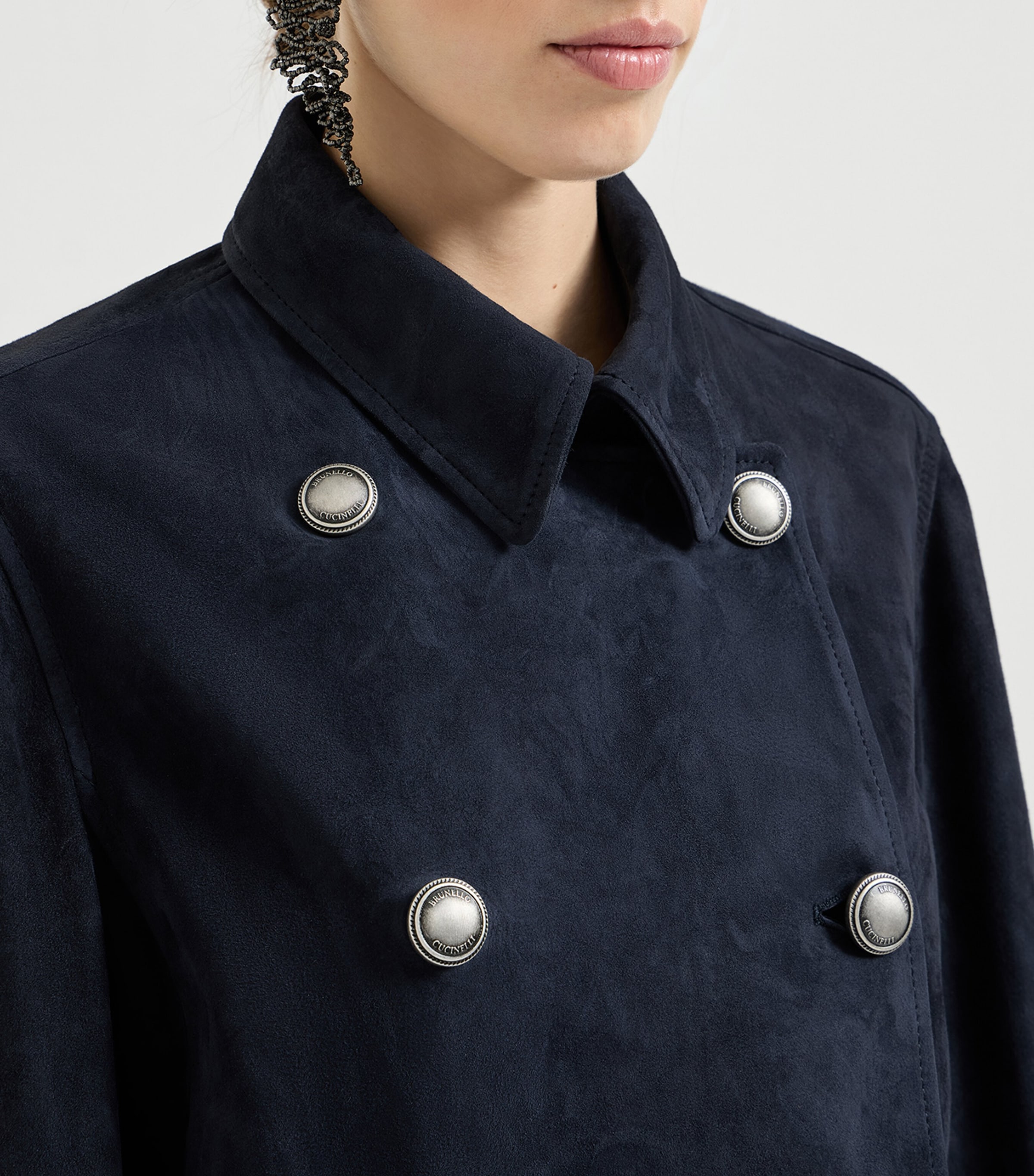 Suede Double-Breasted Jacket C8901 Image 6