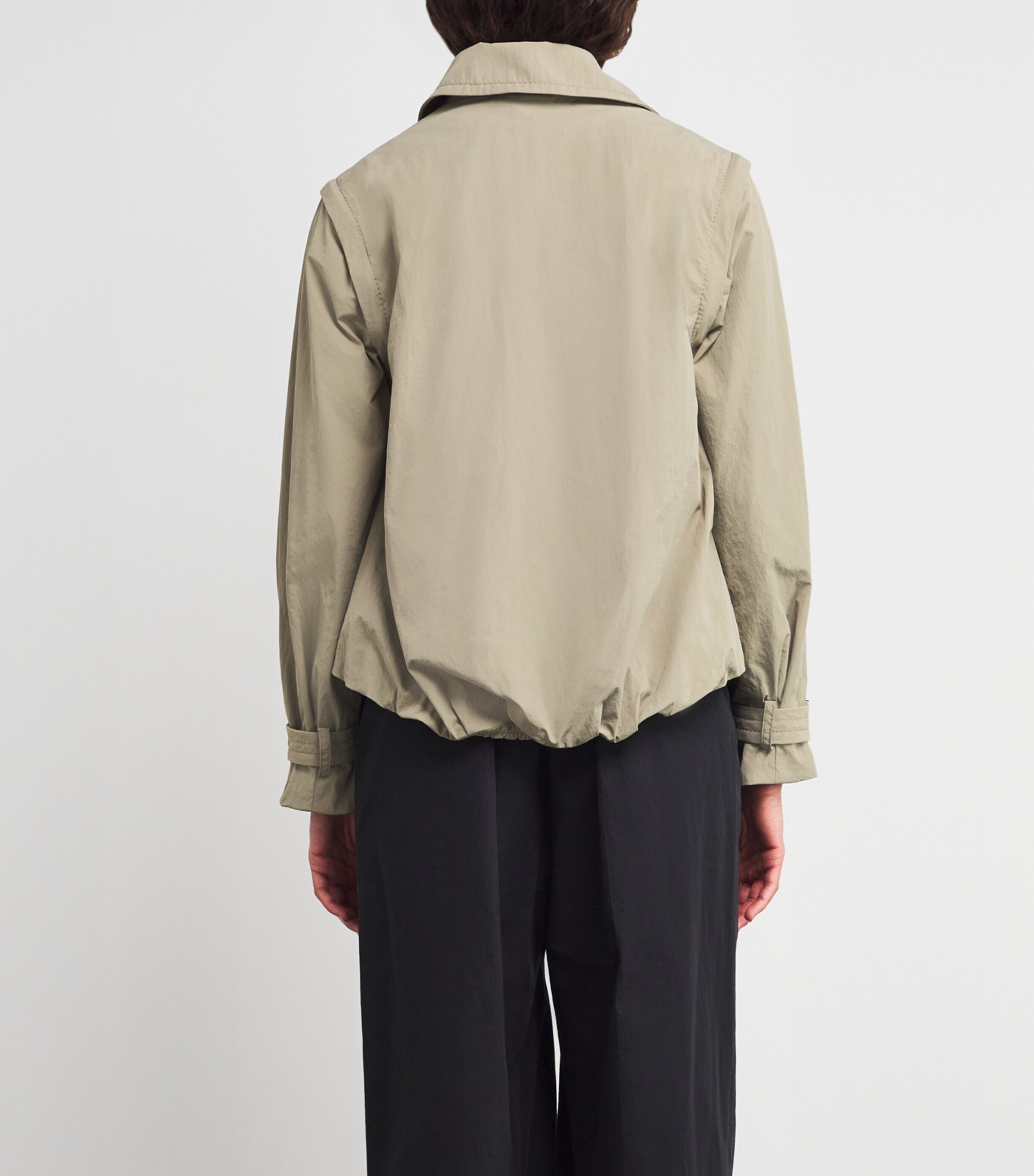 Nylon Hybrid Pea Coat SAGE Image 4