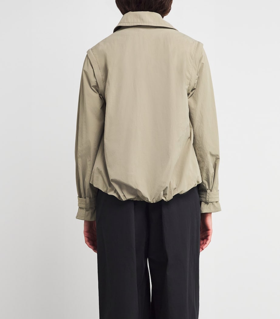 Nylon Hybrid Pea Coat SAGE Image 4