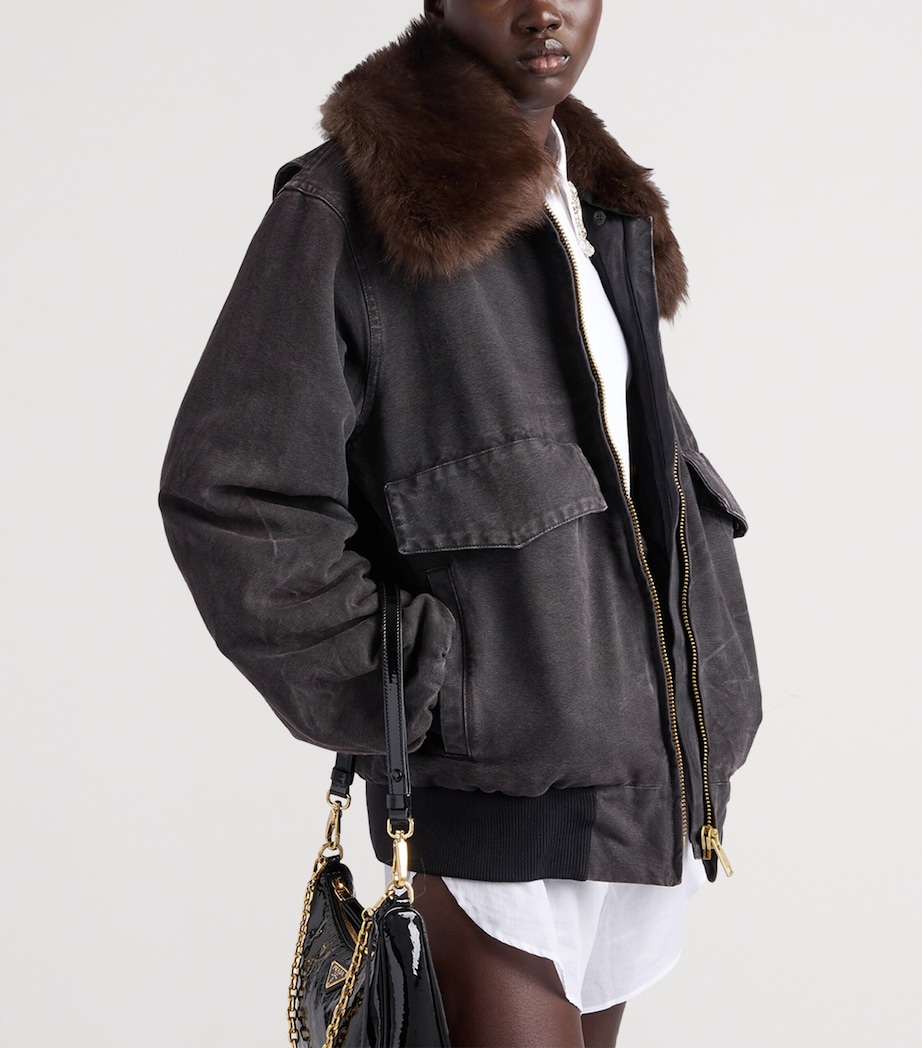 Fur-Collar Blouson Jacket F0002 Image 3