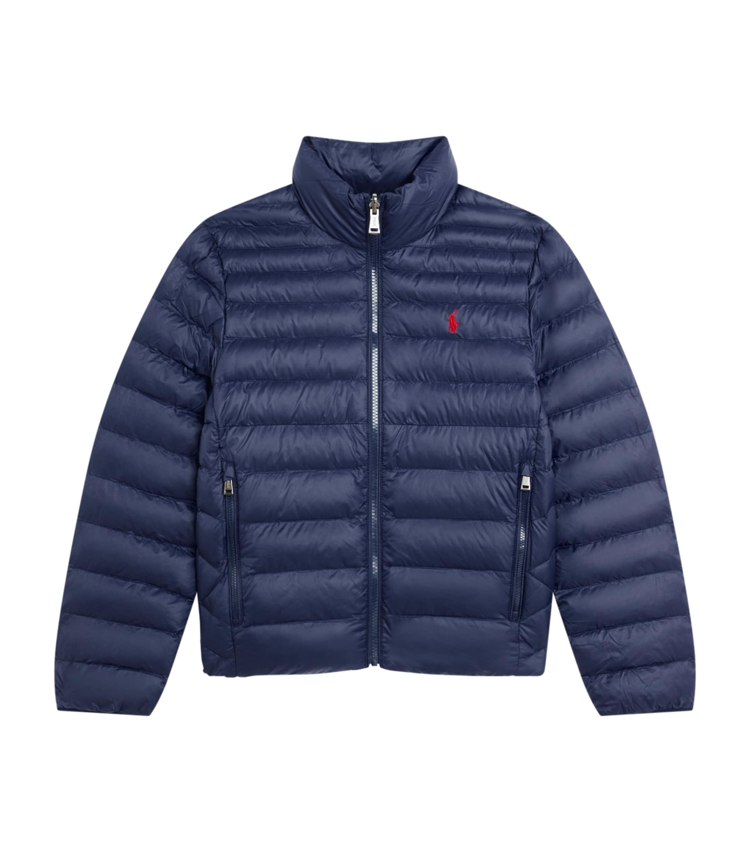 Ralph Lauren Packable Polo Pony Puffer Jacket In Blue