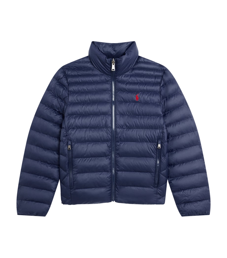 Packable Polo Pony Puffer Jacket (6-14 Years) NAVY Image 1