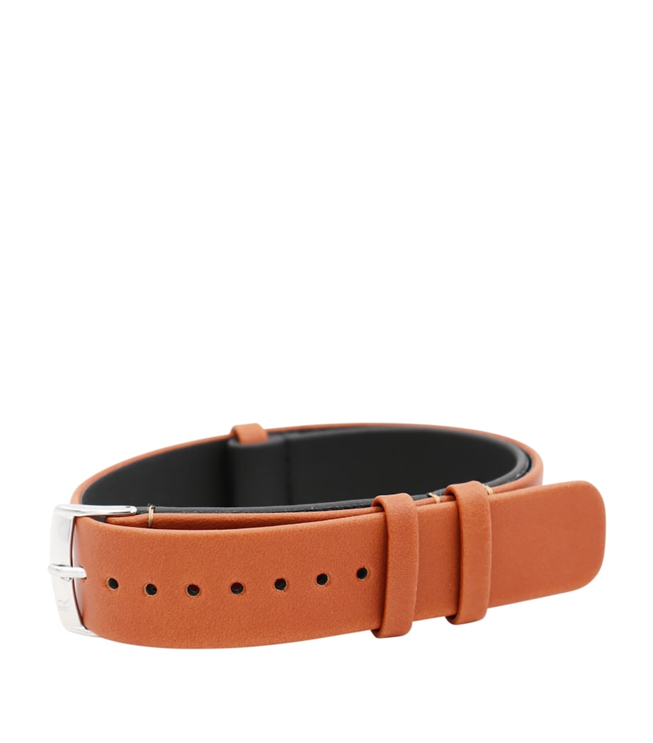 Jean Rousseau NATO Leather Watch Strap (20mm) Brown Image 2