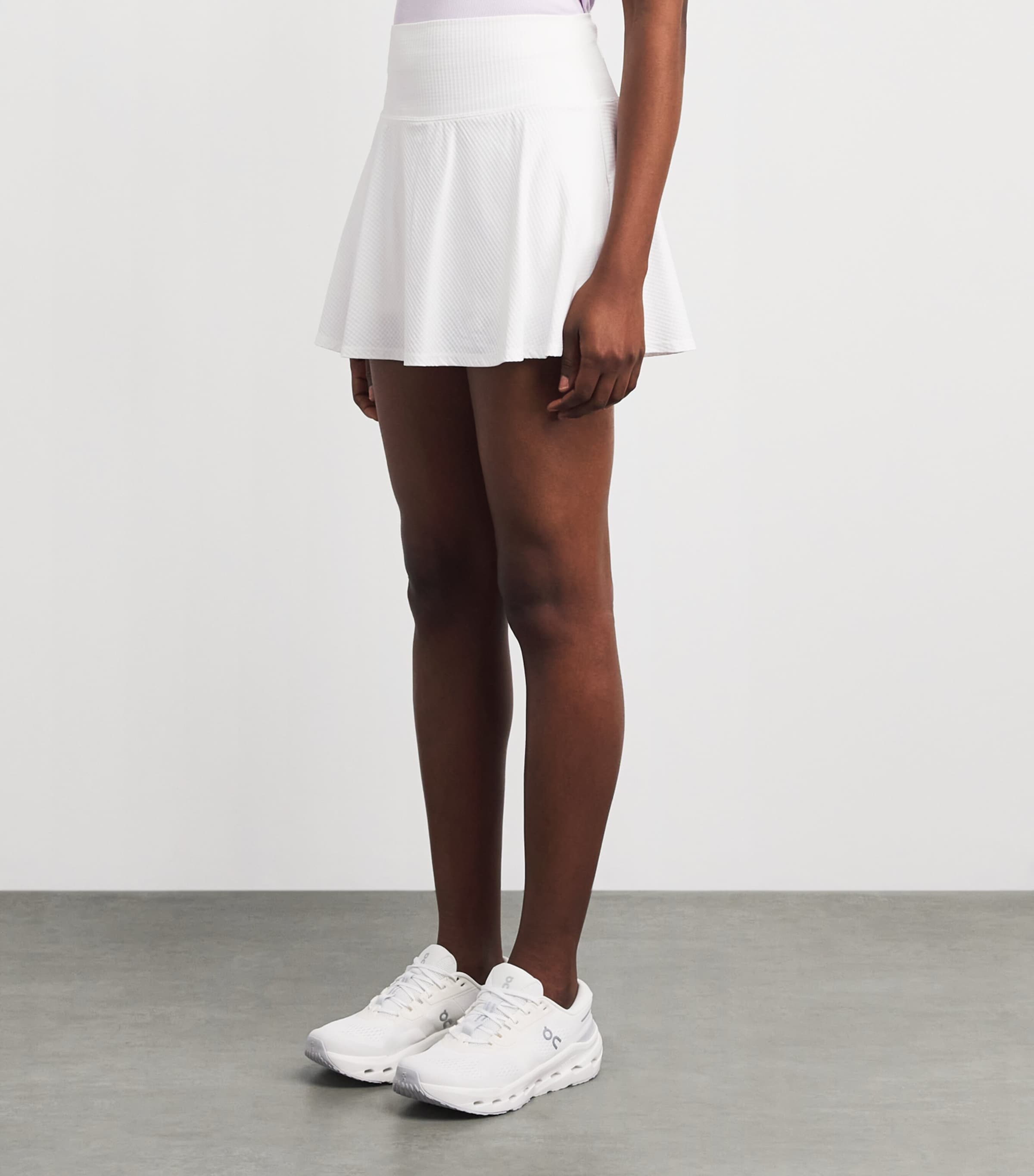 VUORI Womens Baseline Gingham Skirt White Image 4