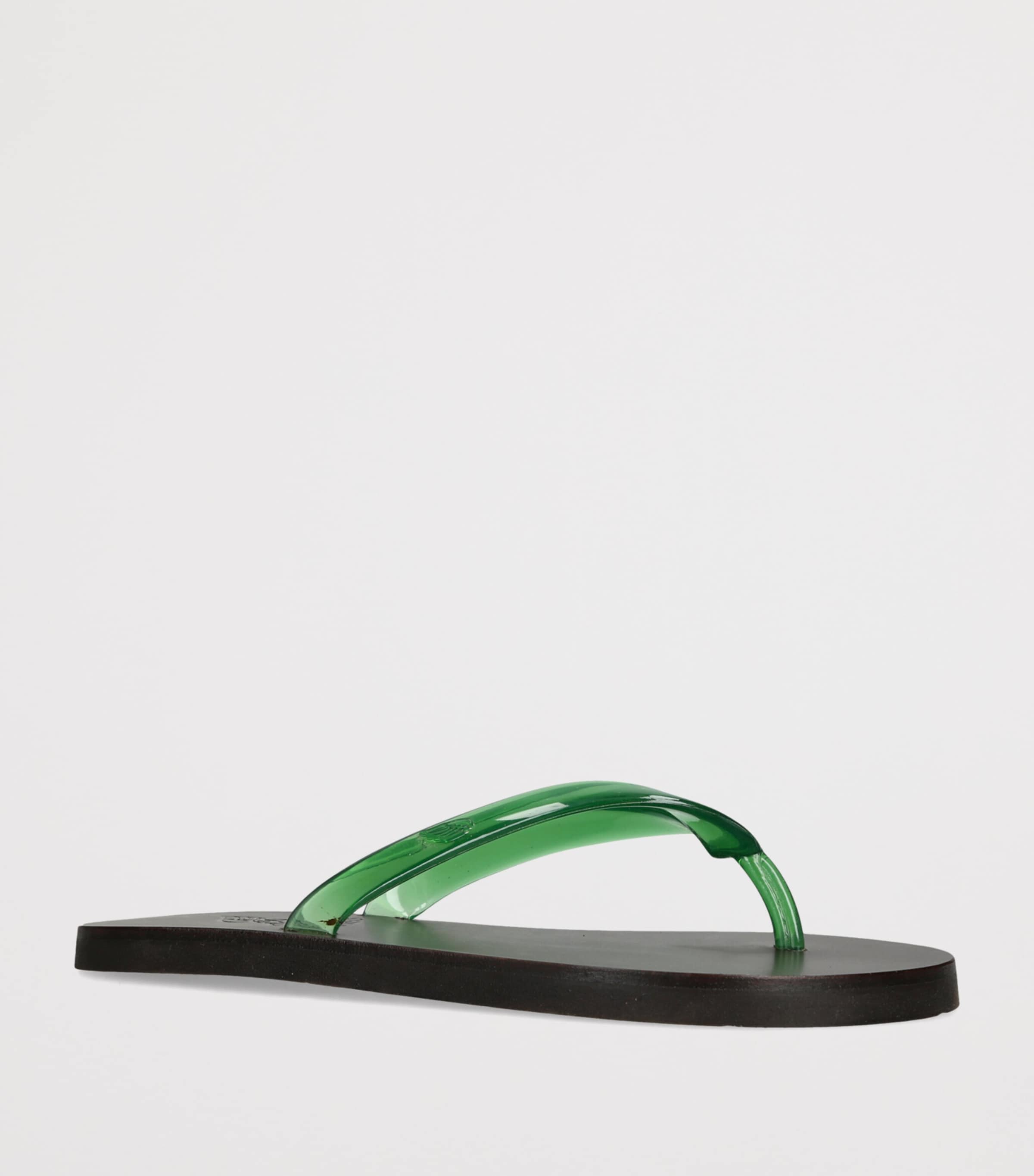 Ancient Greek Sandals Jelly Saionara Flip Flops Green Comb Image 3