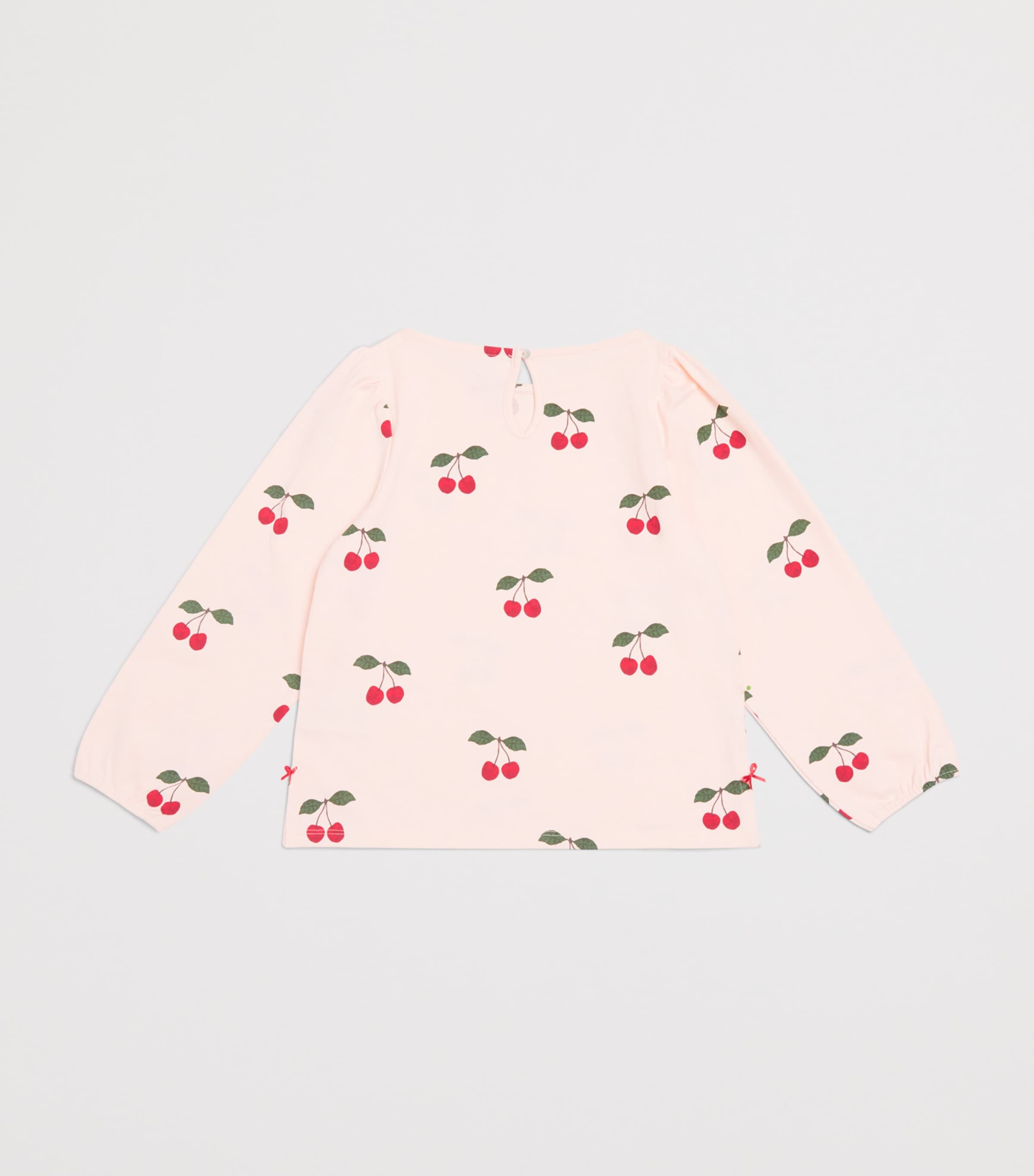 KONGES SLOJD Organic Cotton Cherry Print T-Shirt (2-8 Years) Peony Image 2