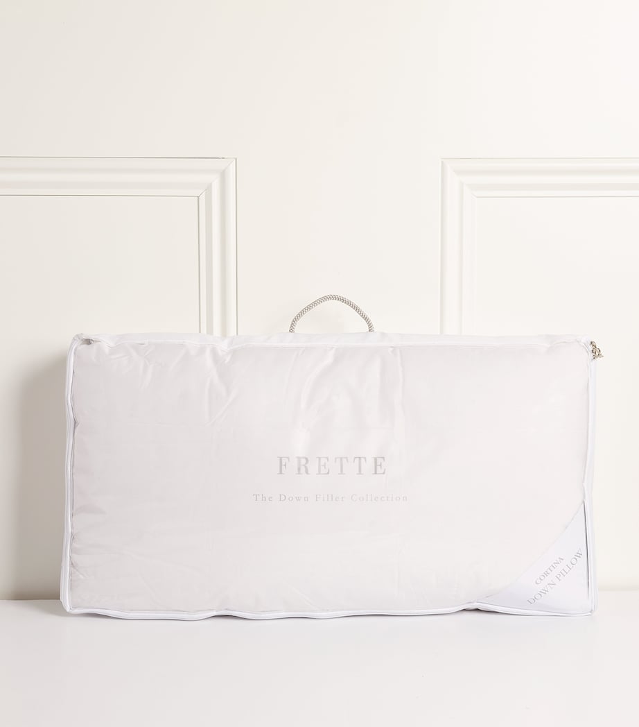 Medium-Firm Cortina Down King Pillow (53cm x 94cm) B100 WHITE Image 2