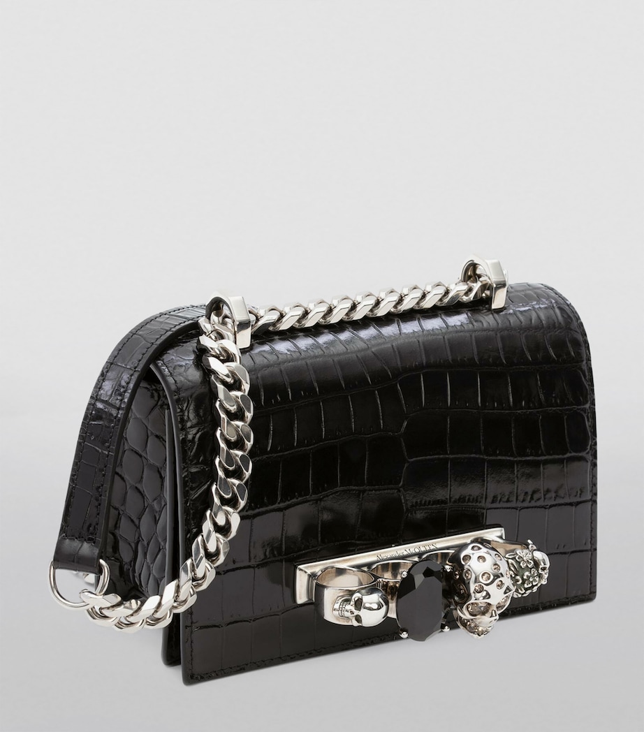 Leather Croc-Embossed Satchel 1001 Image 2