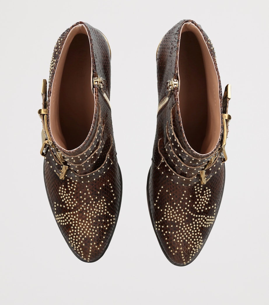 Chloé Leather Western Susanna Ankle Boots 40 Khaki Image 3