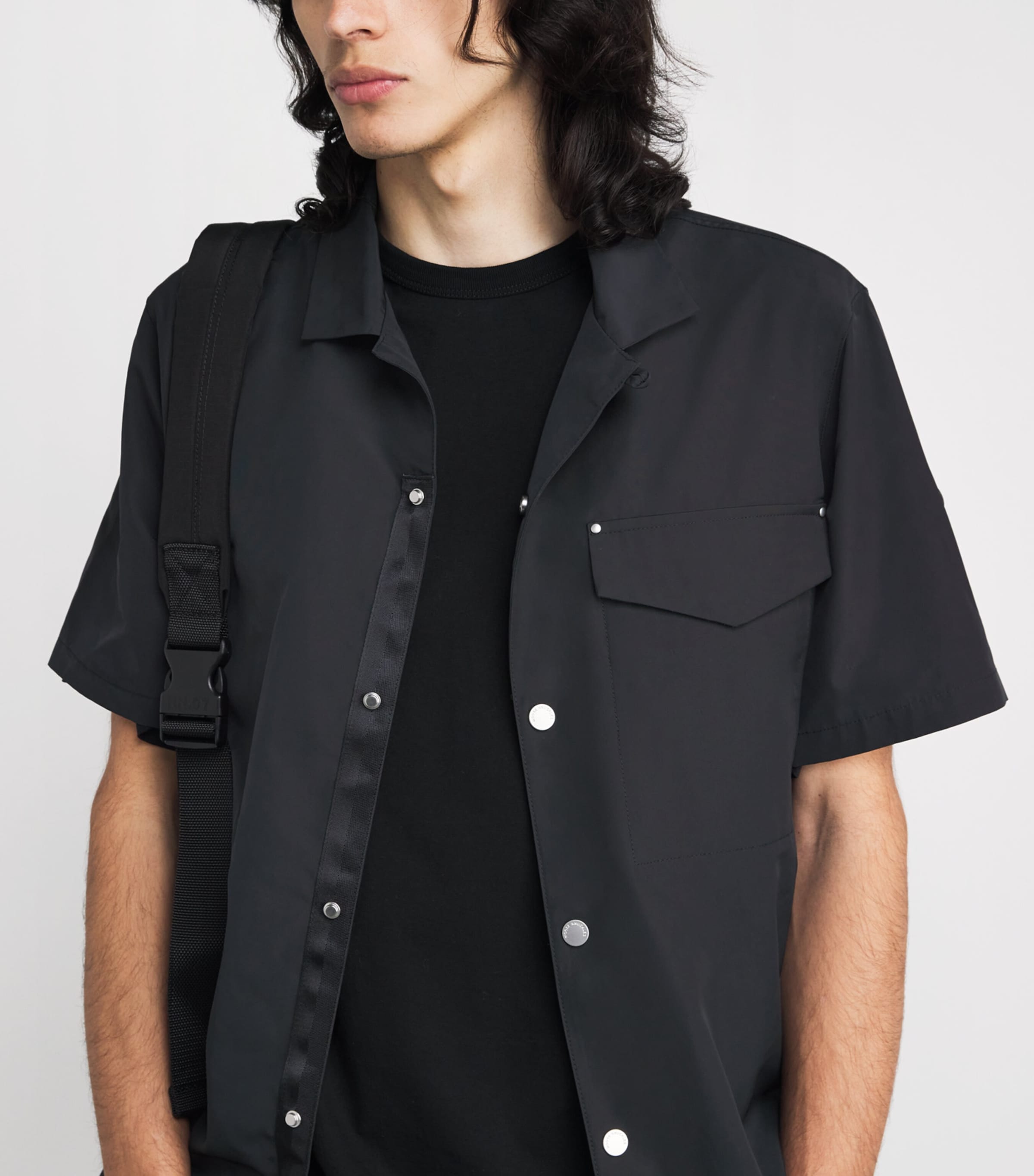 Moose Knuckles Black Short-Sleeve Button-Up Shirt | Harrods US