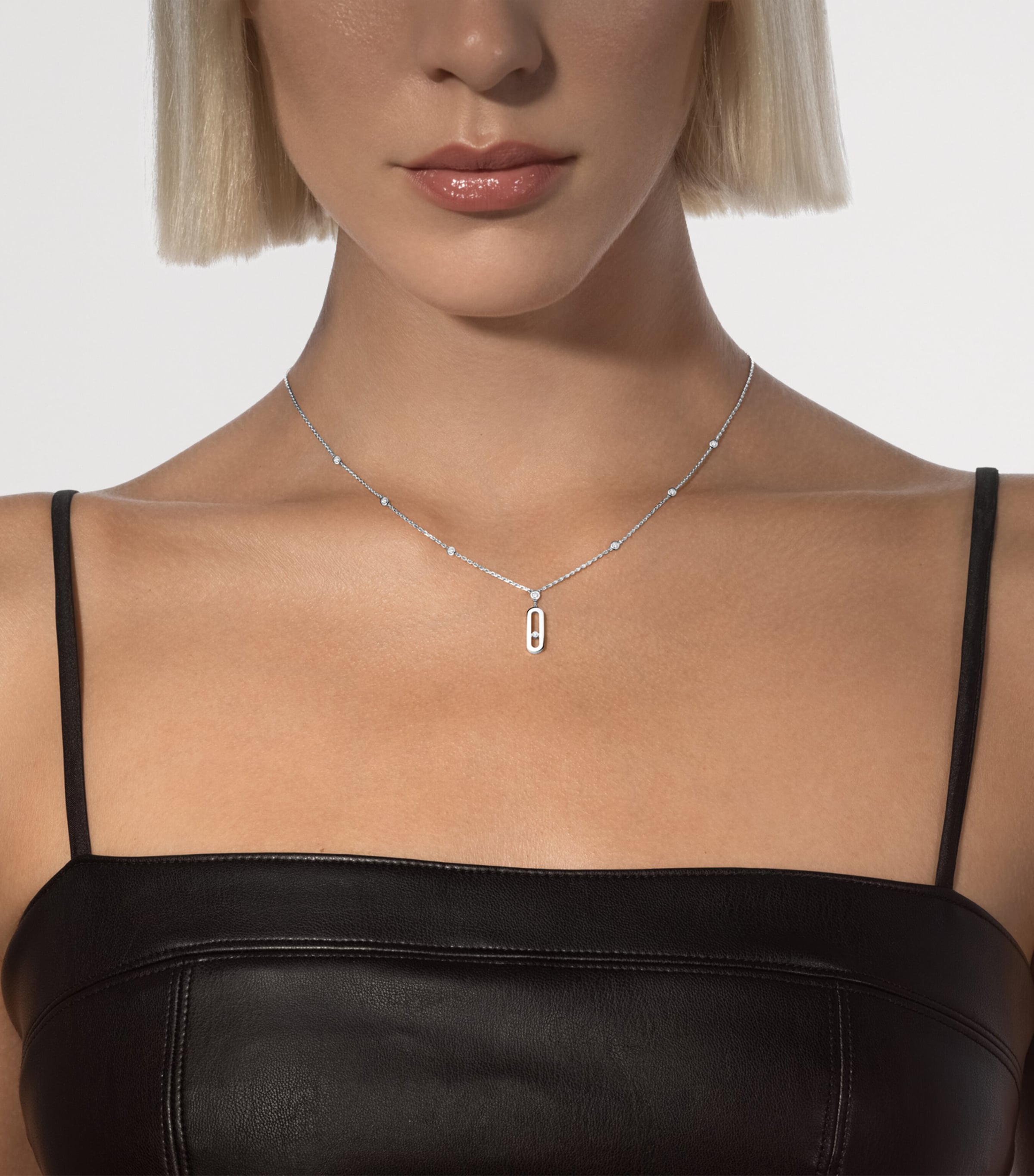 Messika Move Uno White Gold and Diamond Necklace (0.13ct) White Gold Image 2