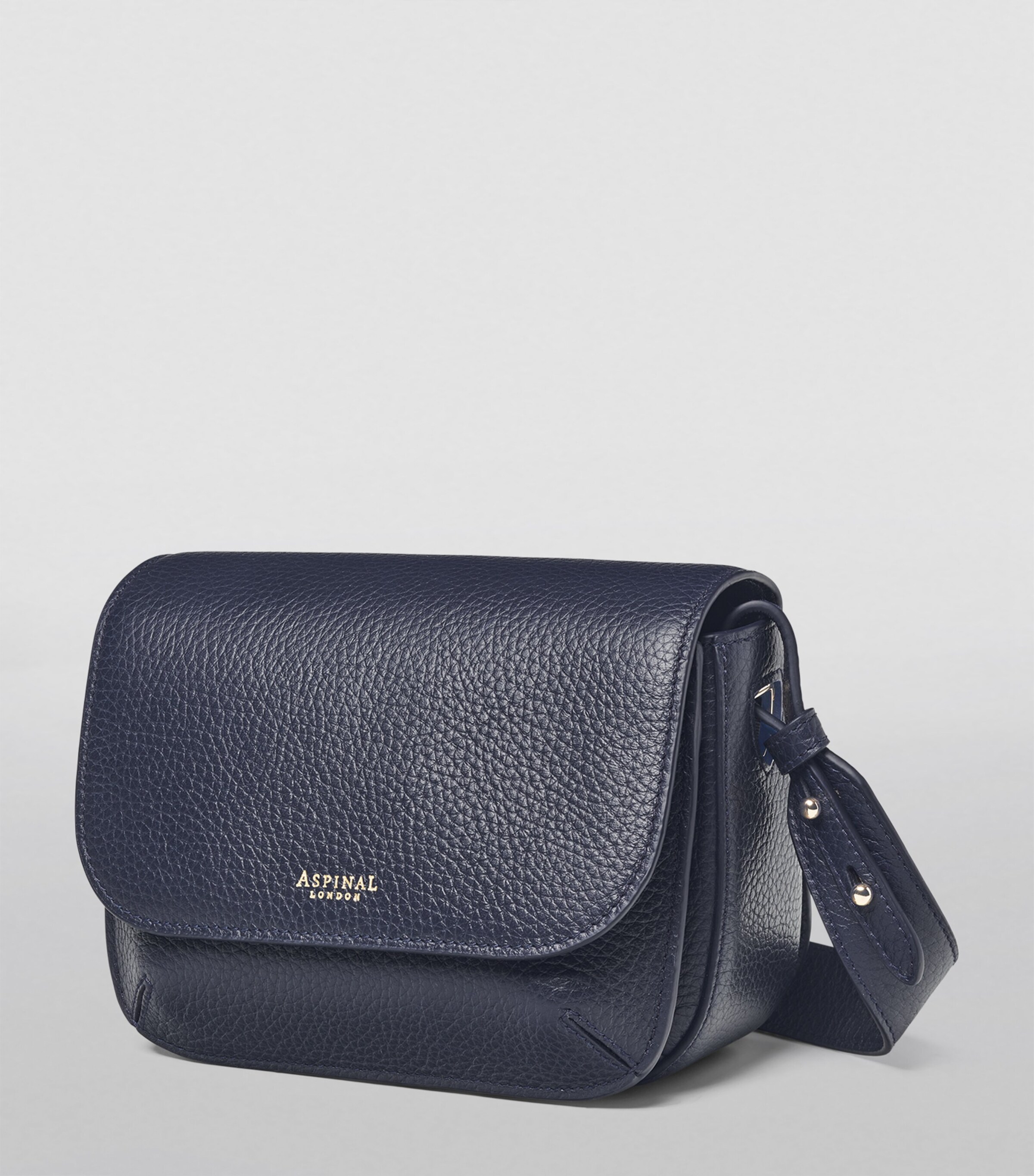 Aspinal Of London Leather Ella Cross-Body Bag Navy Image 5
