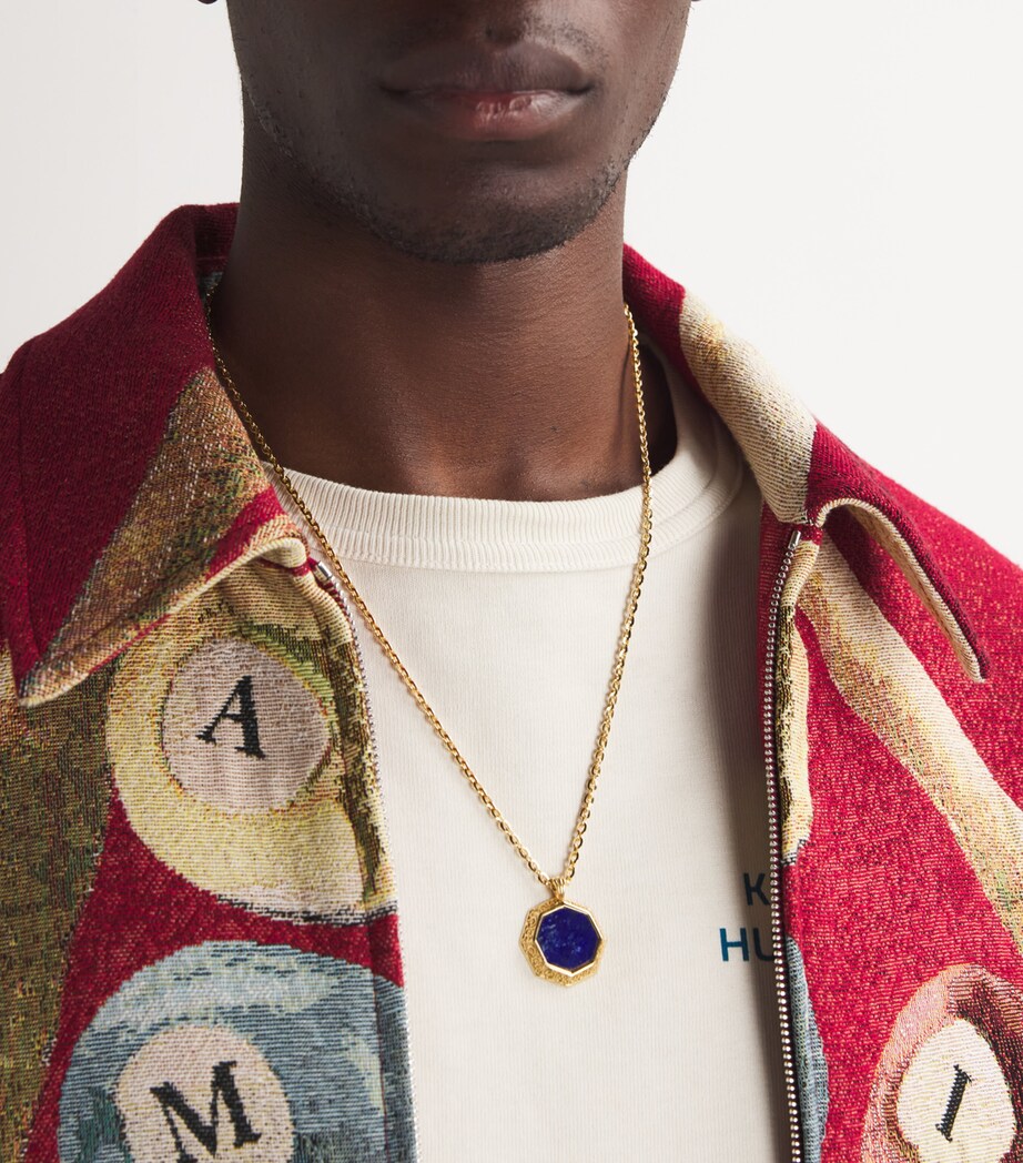 Emanuele Bicocchi Gold-Plated Lapis Lazuli Pendant Necklace Gold Plated Image 5