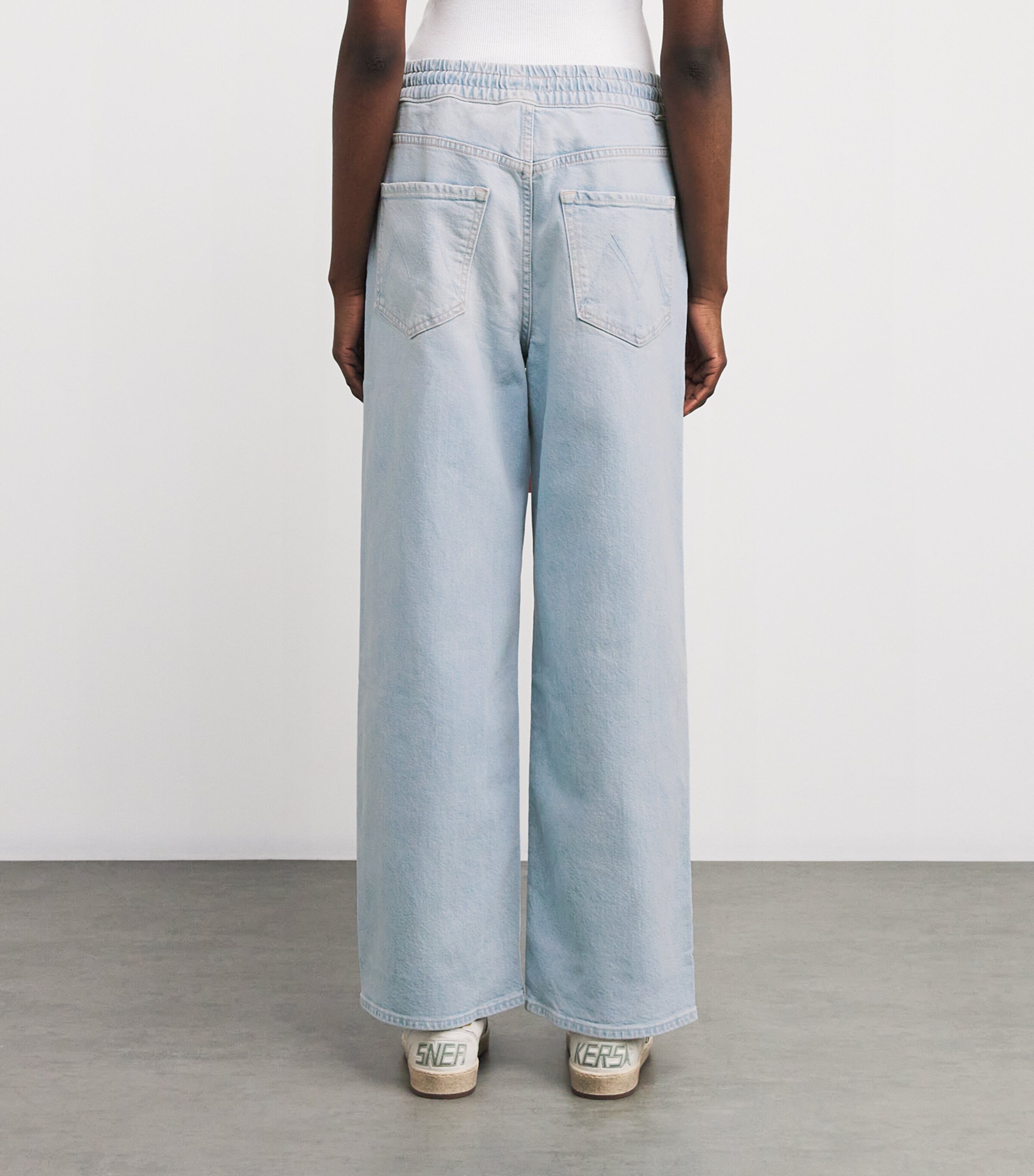 MOTHER Womens The Drawn Tagger Flood Jeans Cowabunga Image 4