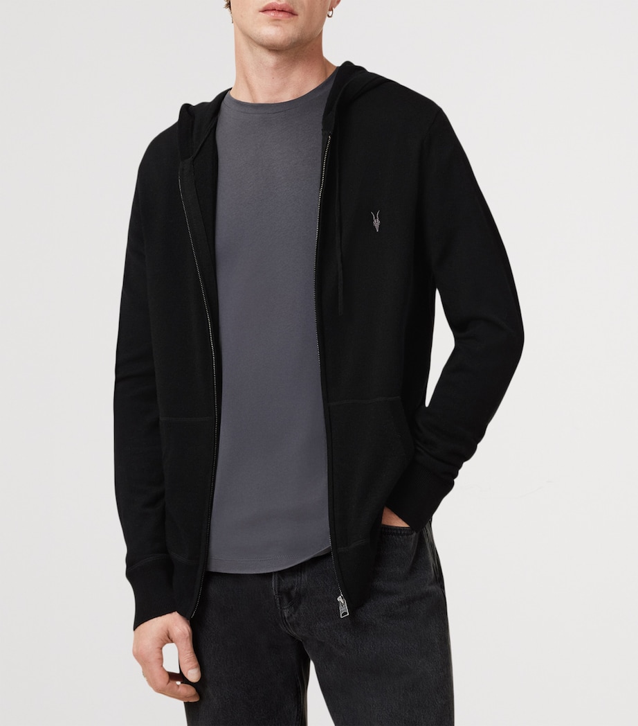 Merino Wool Mode Hoodie BLACK Image 6