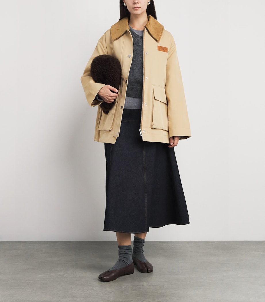 Woven Twill Midi Jacket 531 PALE KHAKI Image 2