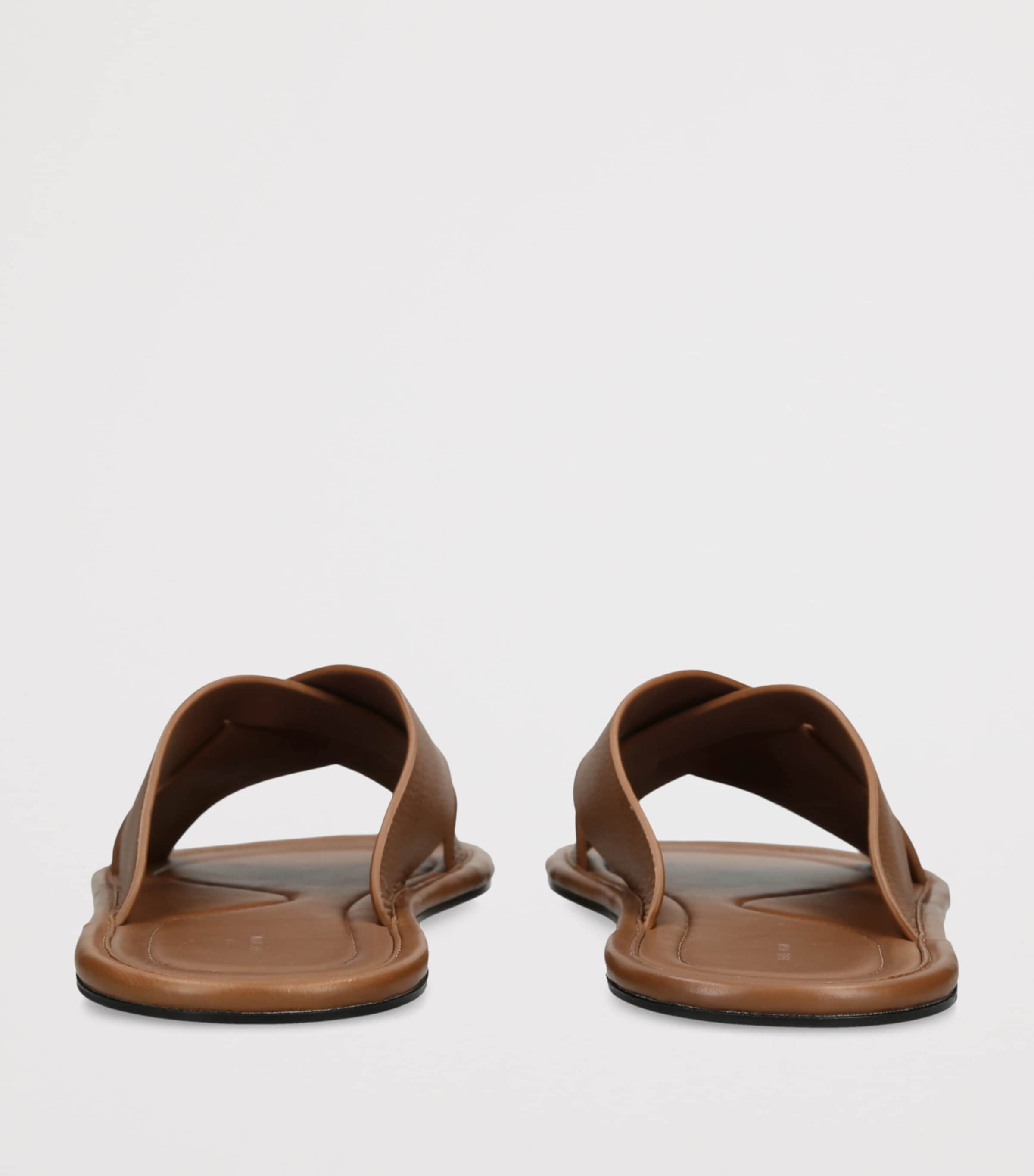 The Row Malick Leather Sandals Tan Image 2