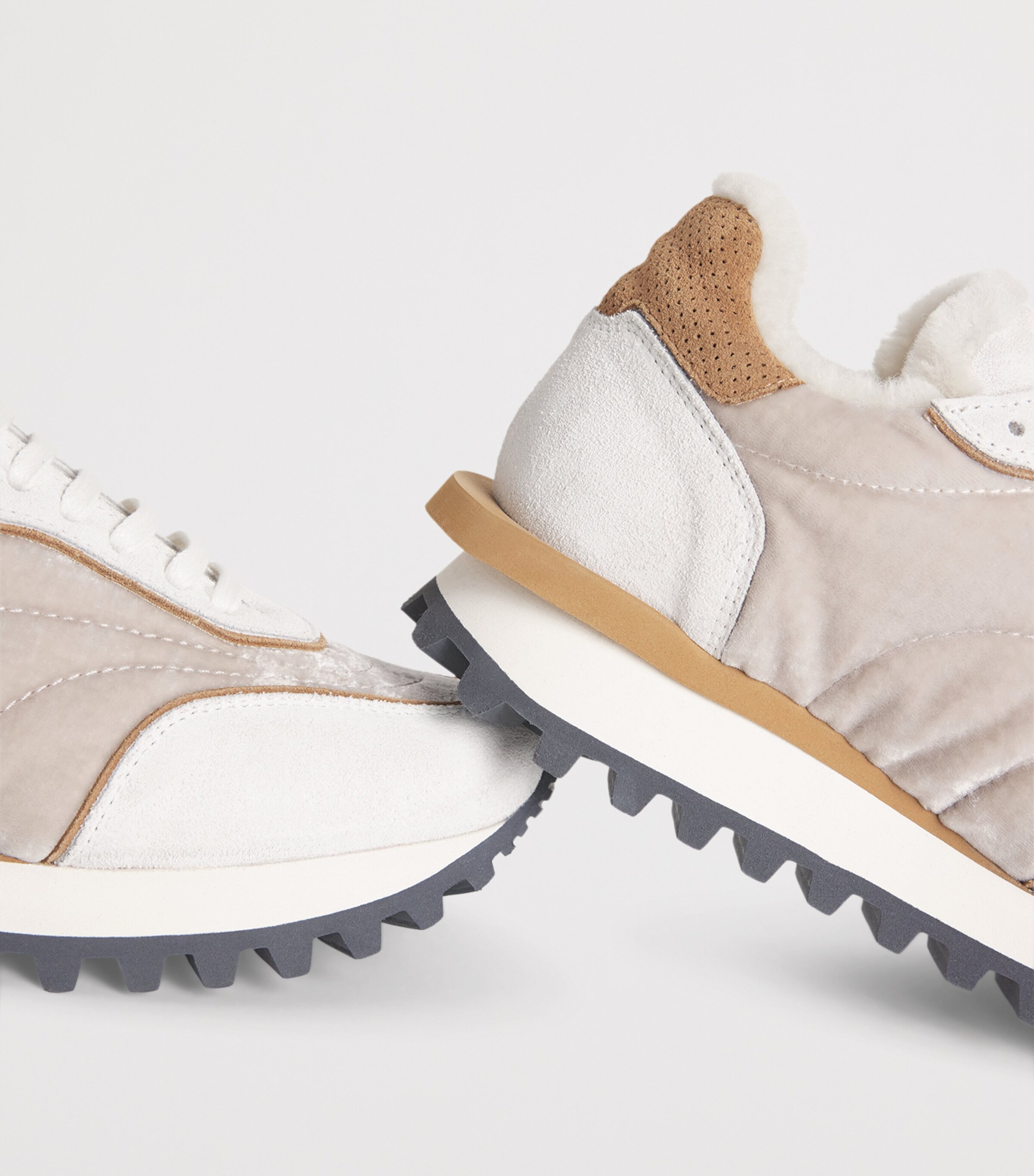 Velvet Leather Sneakers SABBIA Image 7