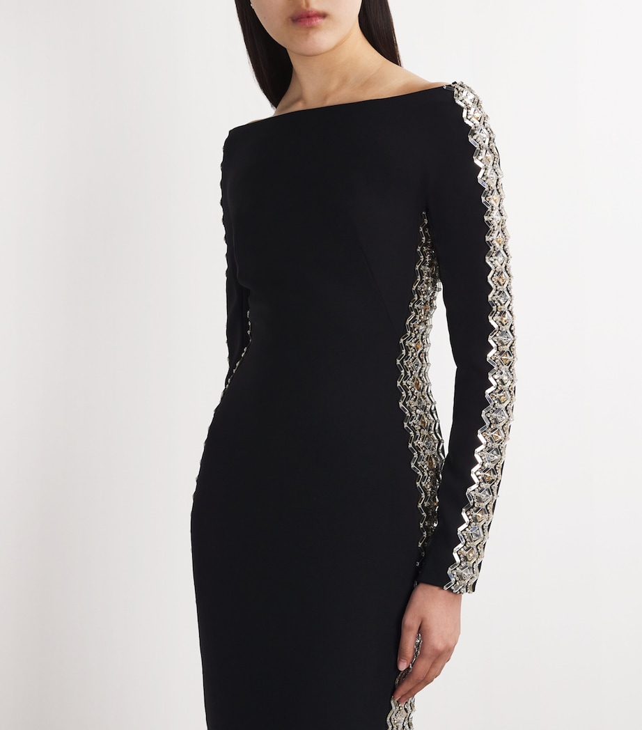 Jenny Packham Black Crepe Embellished Charisma Gown | Harrods US Jenny Packham Black Crepe Embellished Charisma Gown | Harrods US