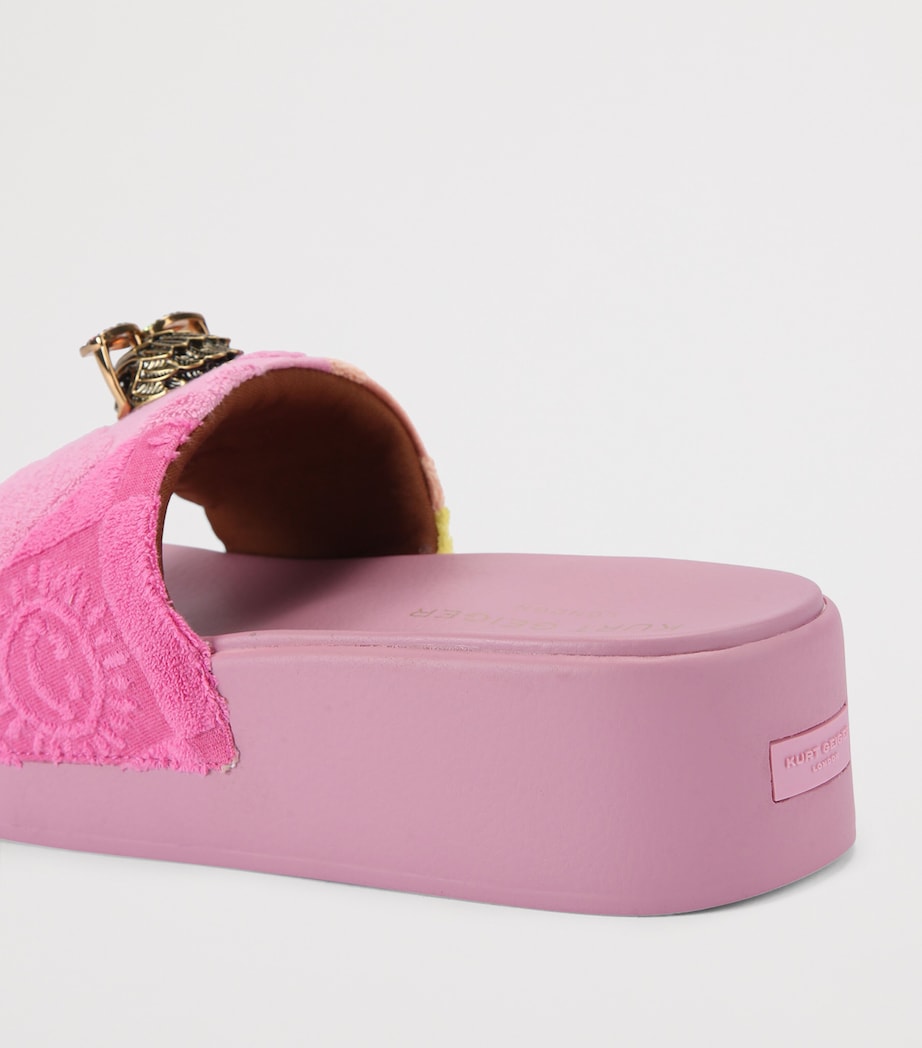 Kurt Geiger London Meena Eagle Platform Slides Pink Image 3