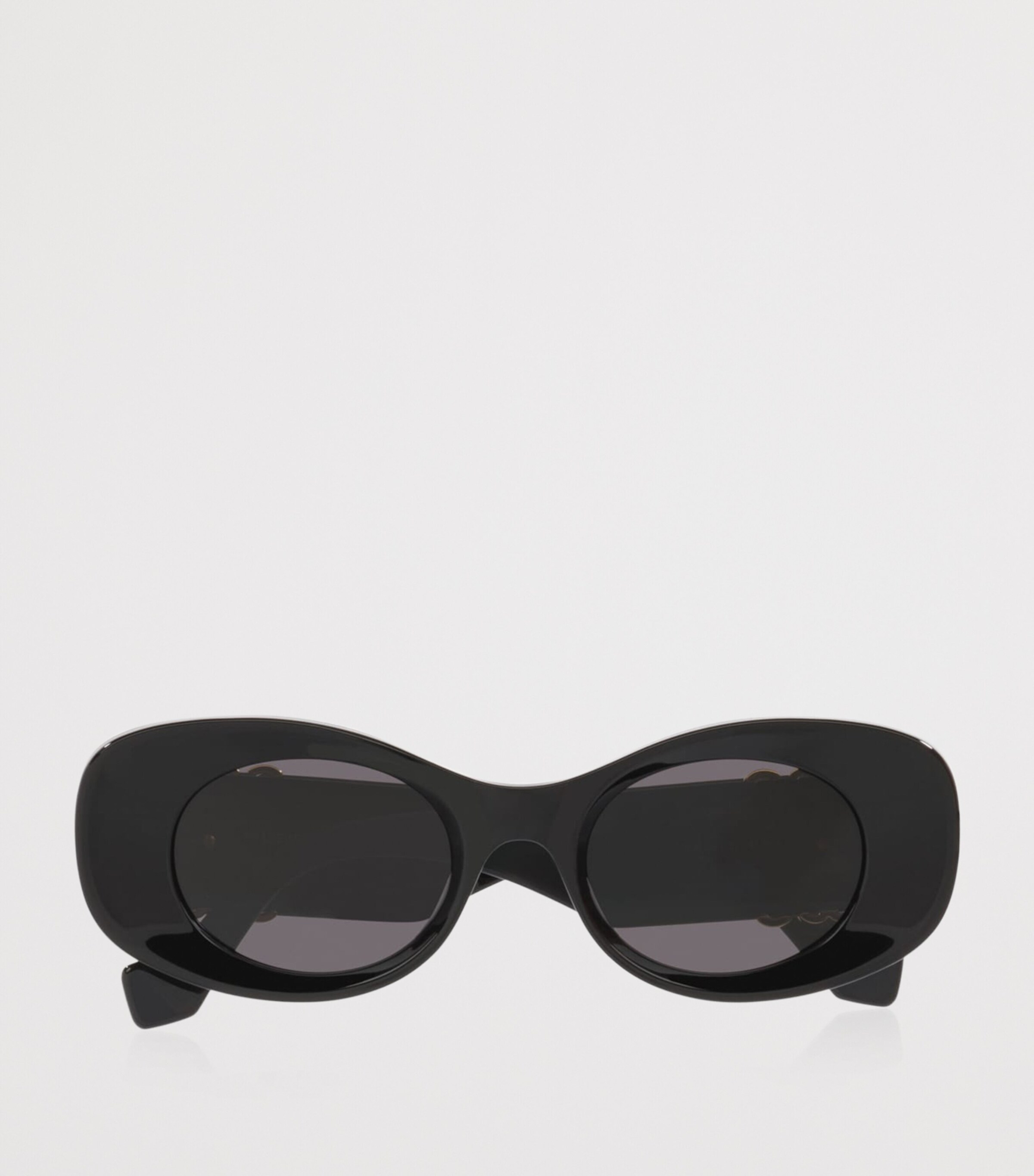 LOEWE Anagram Bevelled Oval Sunglasses Black Image 5