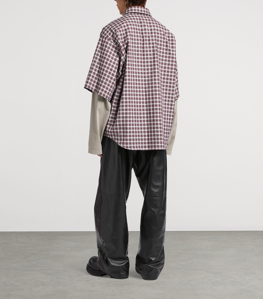 Balenciaga Mens Cotton Layered Wrong Sleeve Shirt Image 3