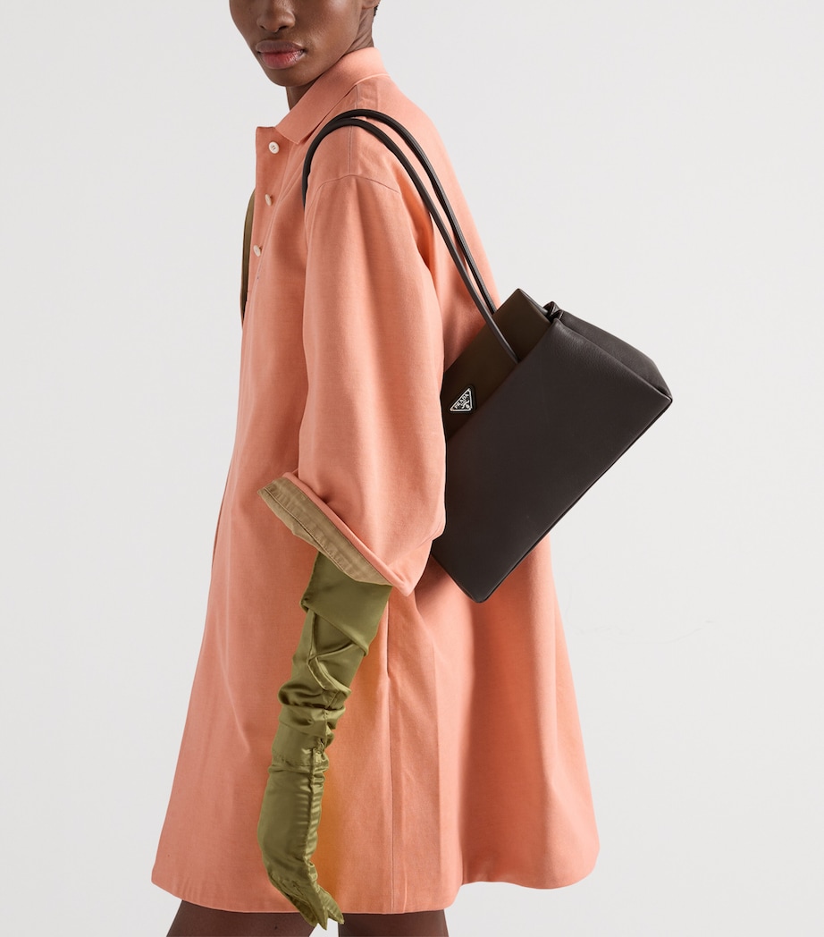 Prada Medium Leather Passage Top-Handle Bag Brown Image 4