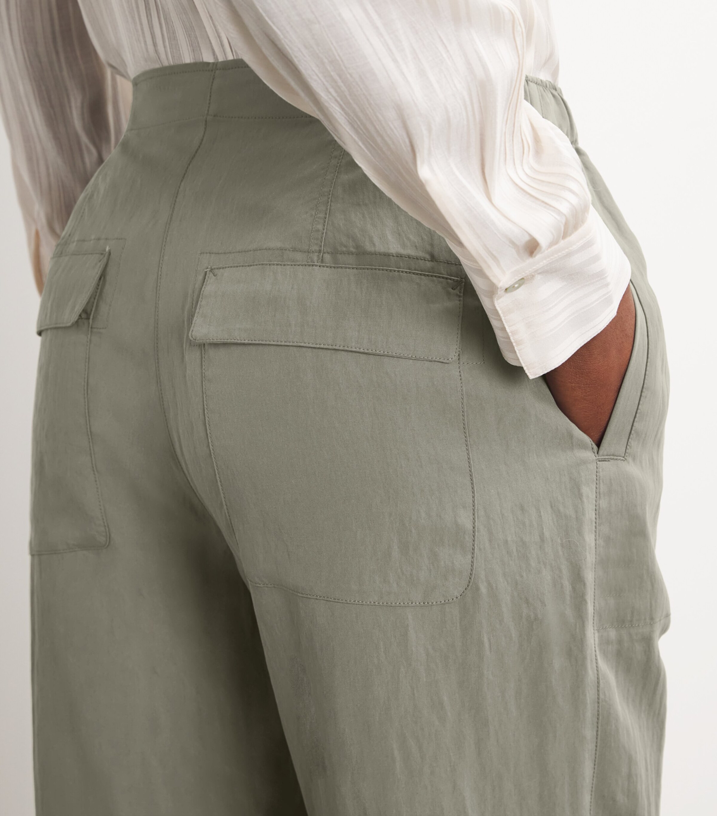 Utility Drawstring Trousers 380SMK SMOKY MOSS Image 6