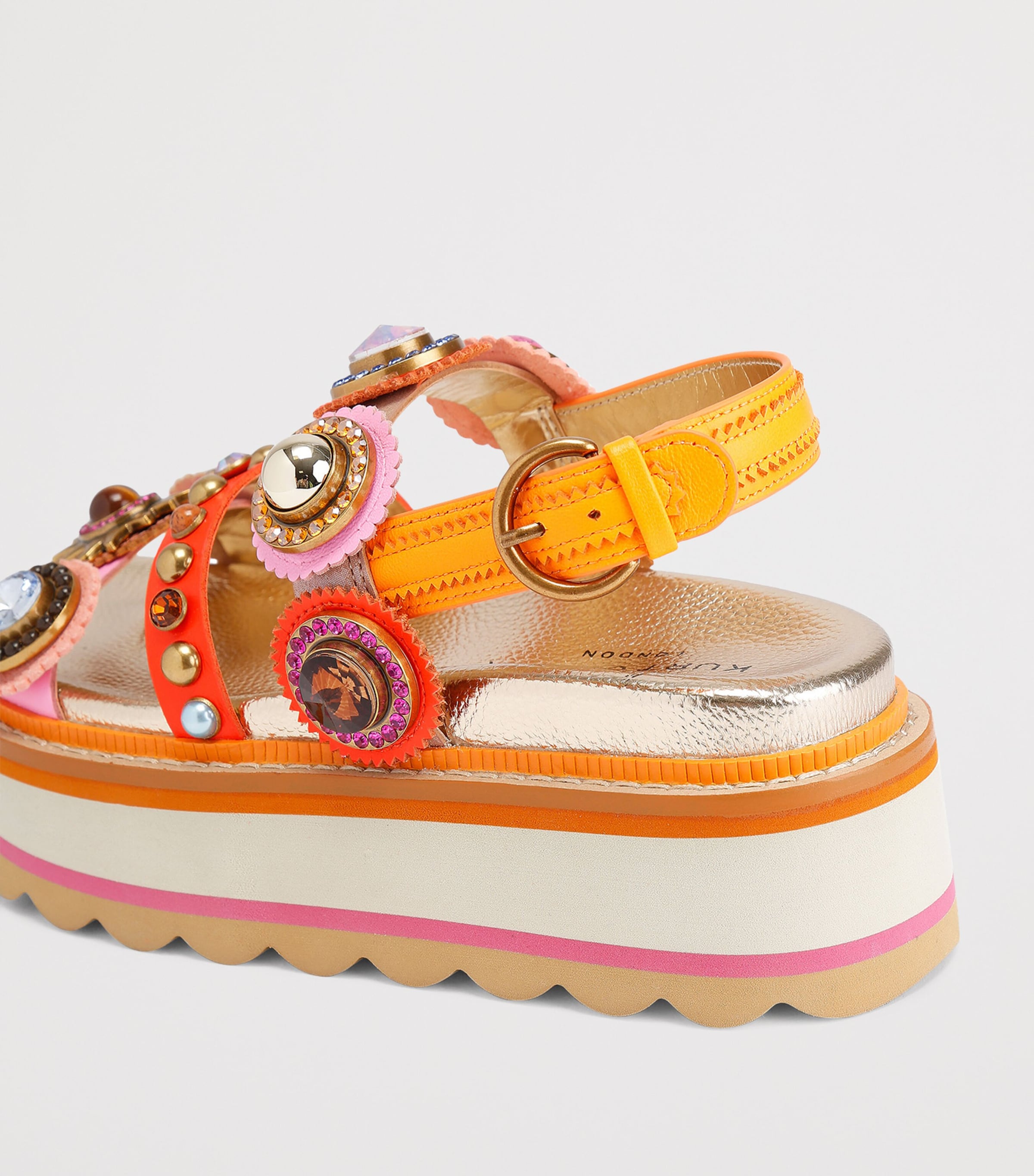 Kurt Geiger London Embellished Octavia Flatform Sandals Other Image 4