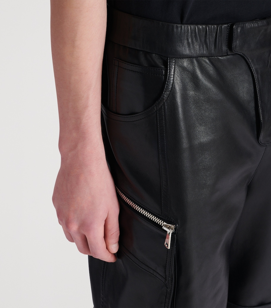 Lambskin Cargo Shorts 0PA NOIR Image 8