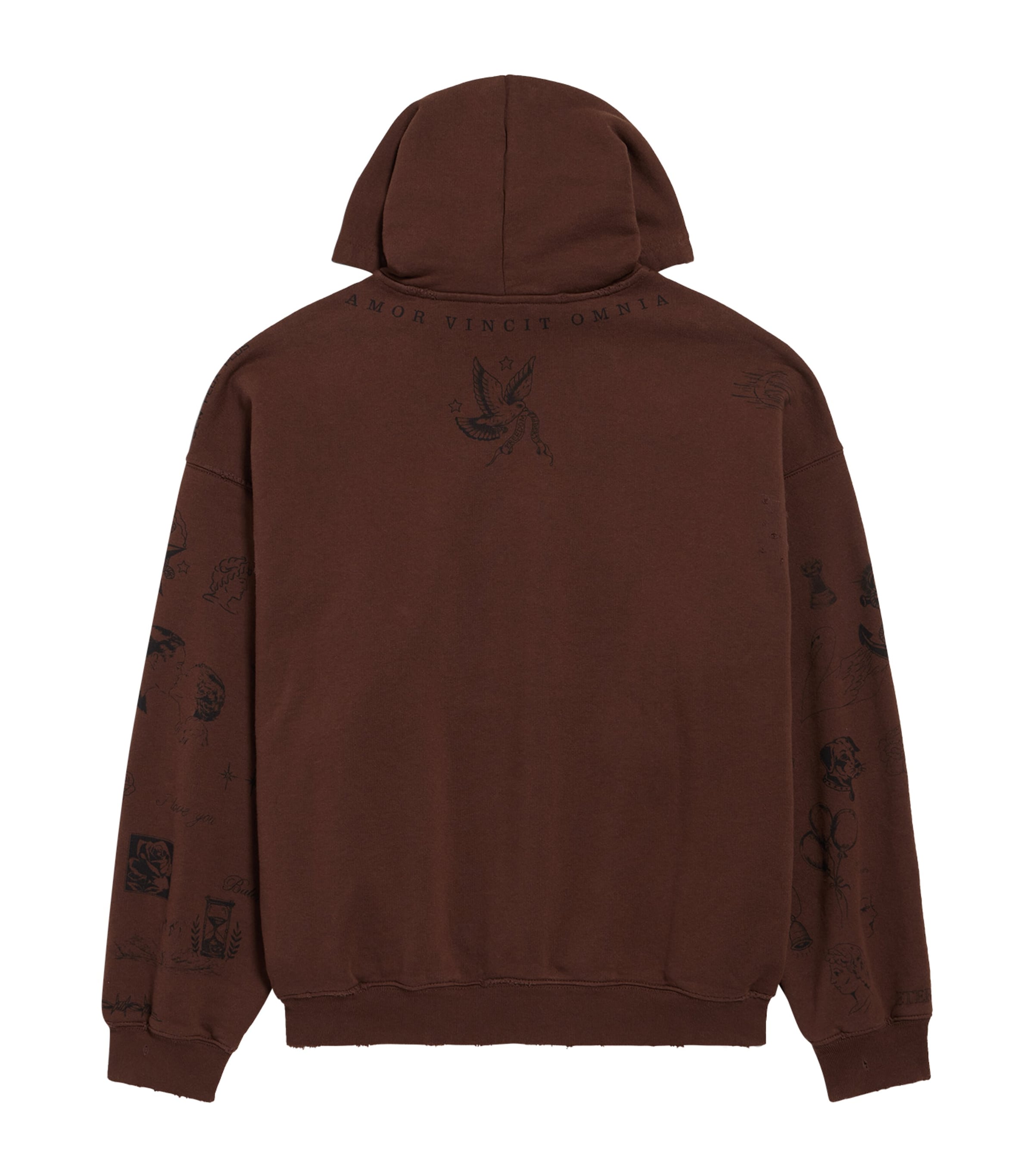 Balenciaga White Cotton Tattoo-Print Hoodie | Harrods US
