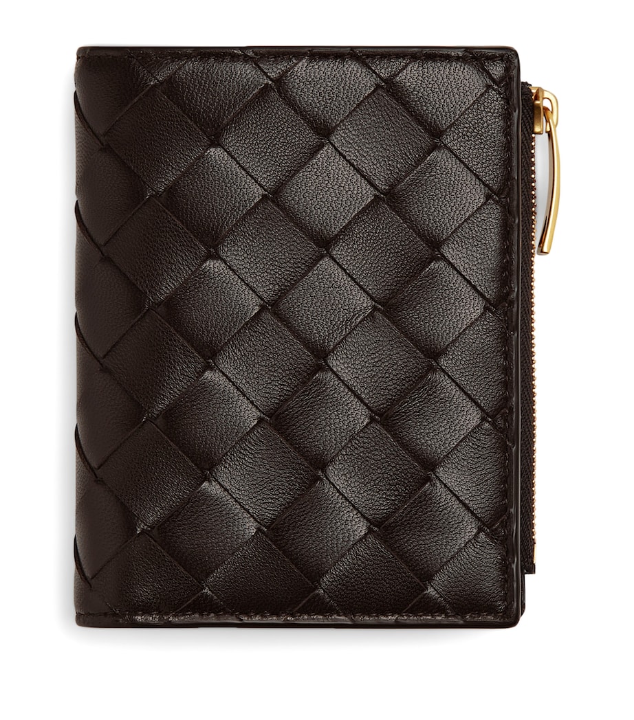 Leather Intrecciato Bifold Card Holder 2132 Image 1