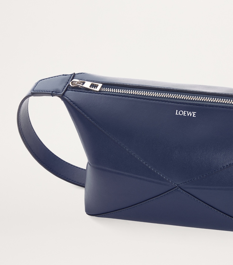 LOEWE Leather Puzzle Fold Wash Bag Abyss Blue Image 5