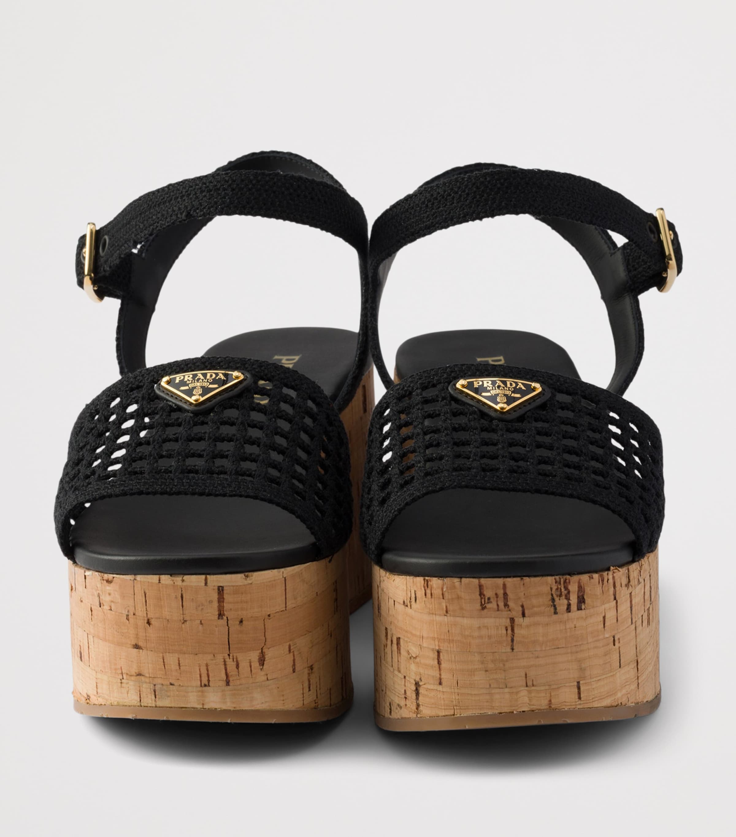 Prada Crochet Sandals Black Image 5