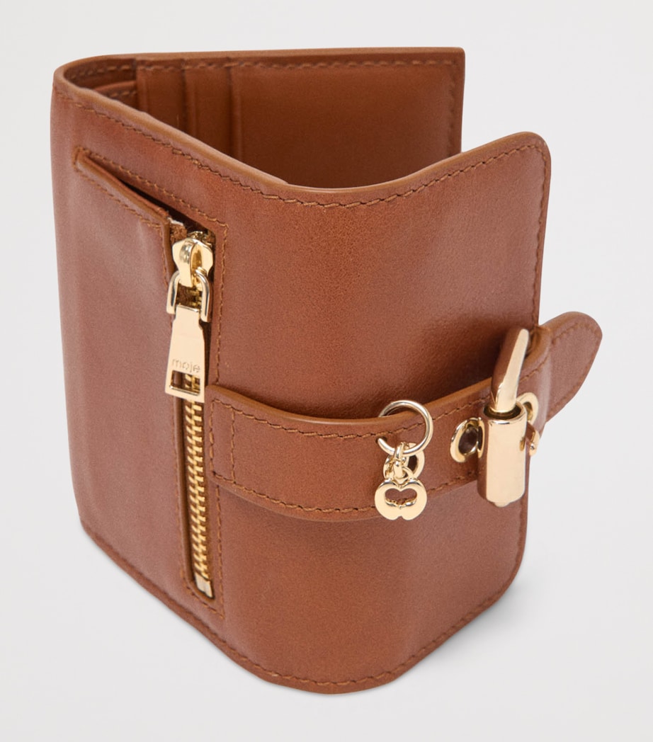 Maje Leather Miss M Wallet Tobacco Image 6