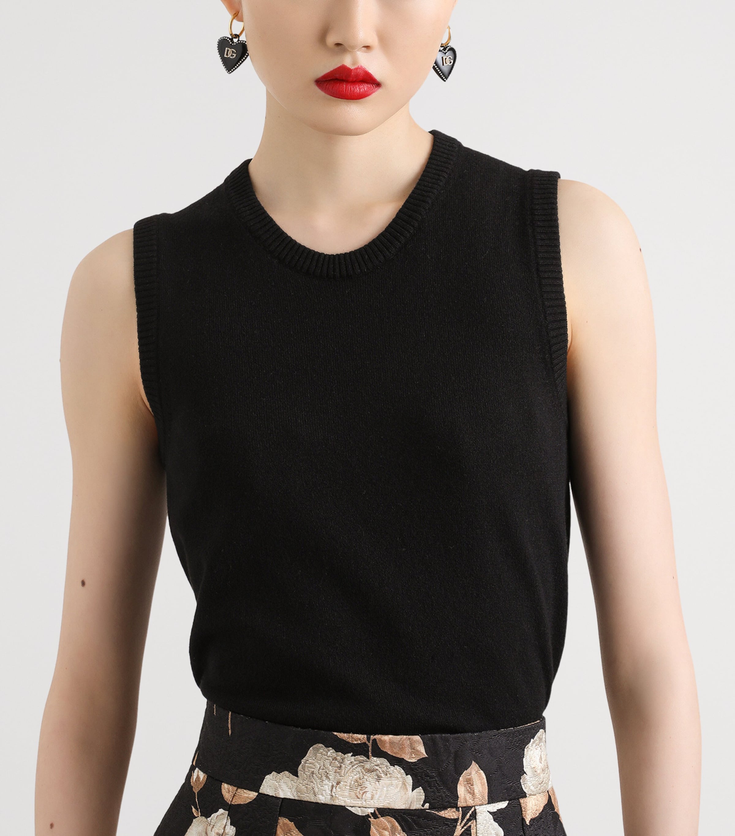 Cashmere Sweater Vest N0000-BLACK Image 2