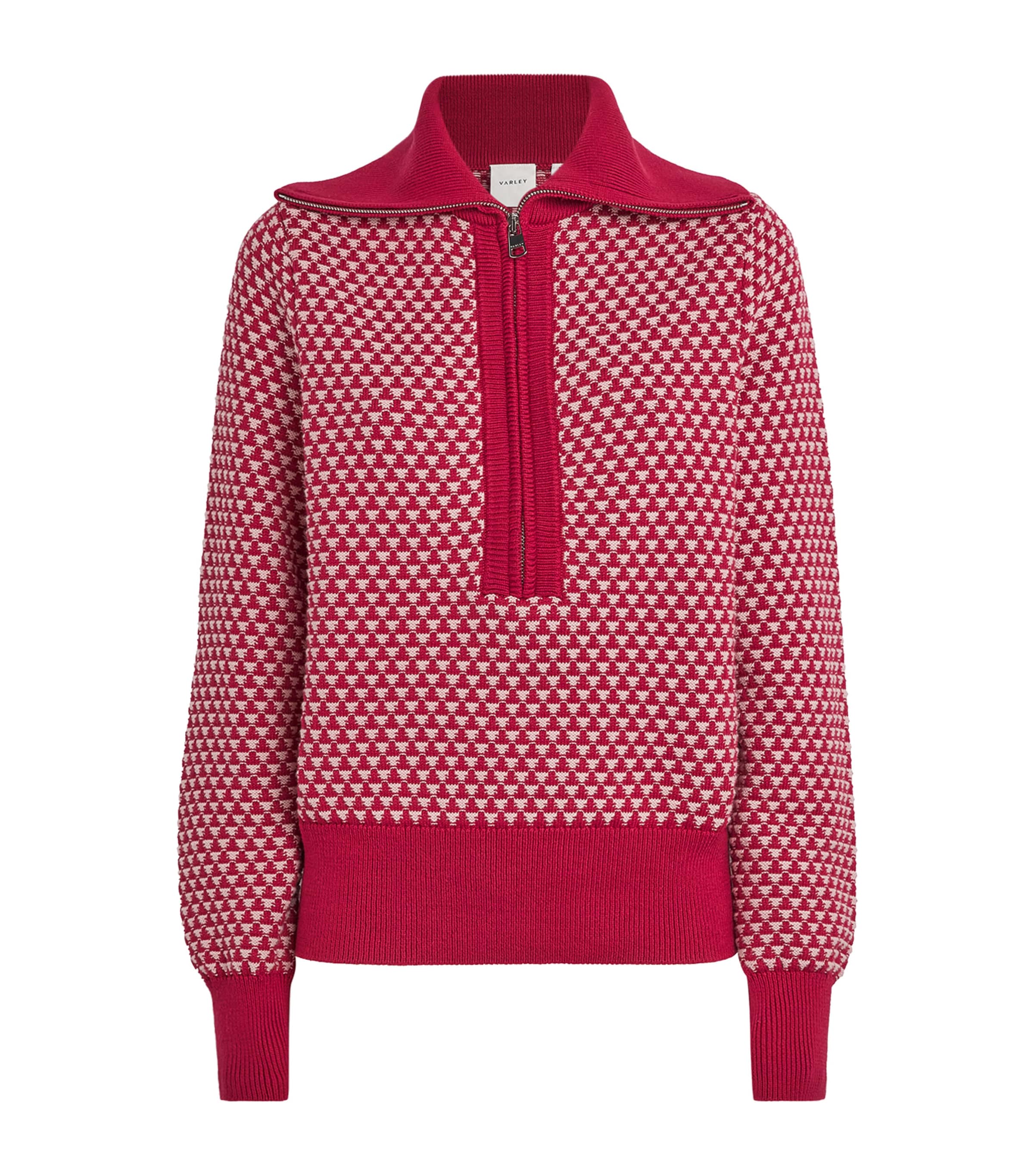 Varley Womens Cotton Lloyd Sweater Rich Raspberry Image 1