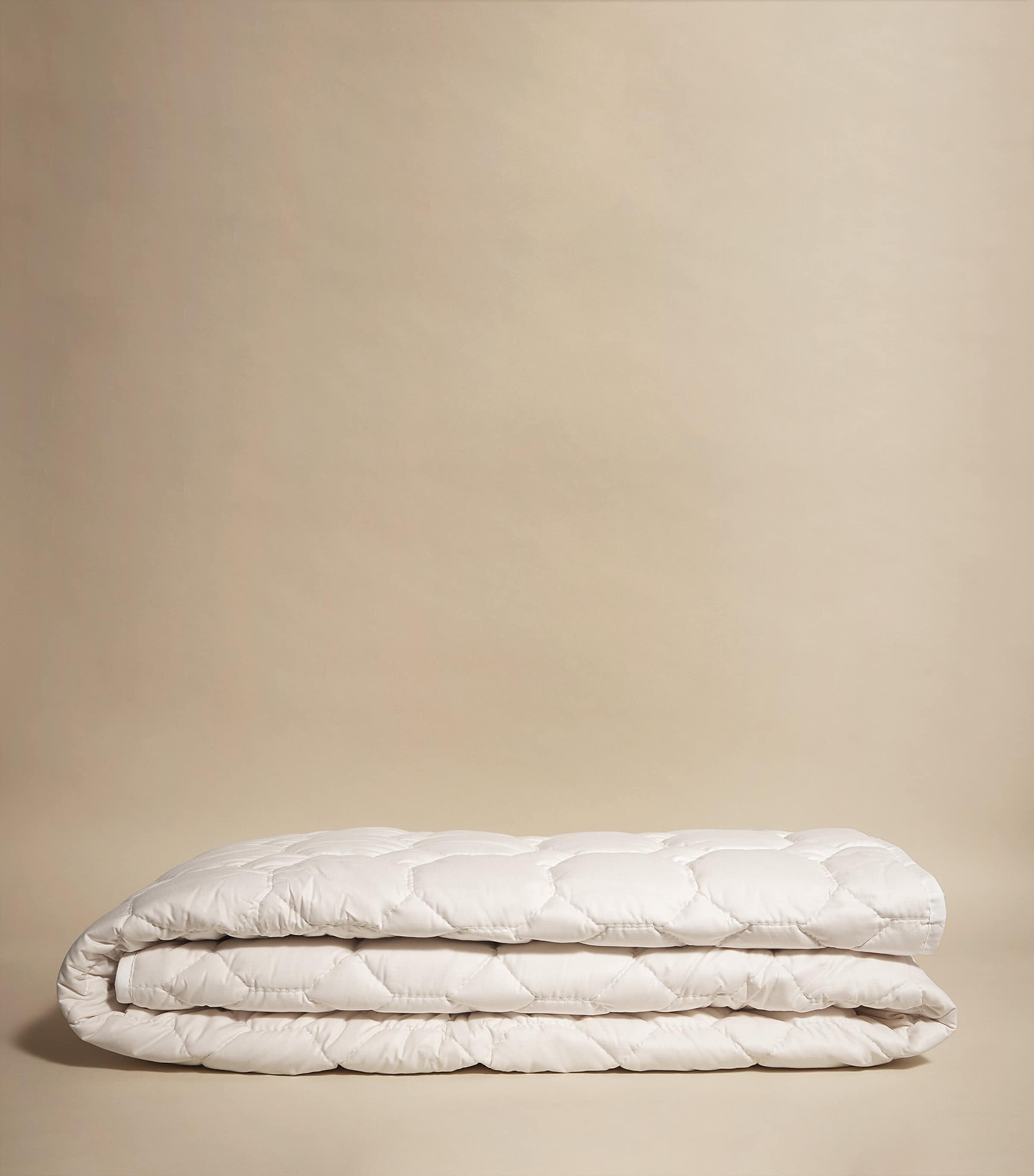 Harrods of London Cotton Emperor Mattress Protector (215cm x 215cm) White Image 1