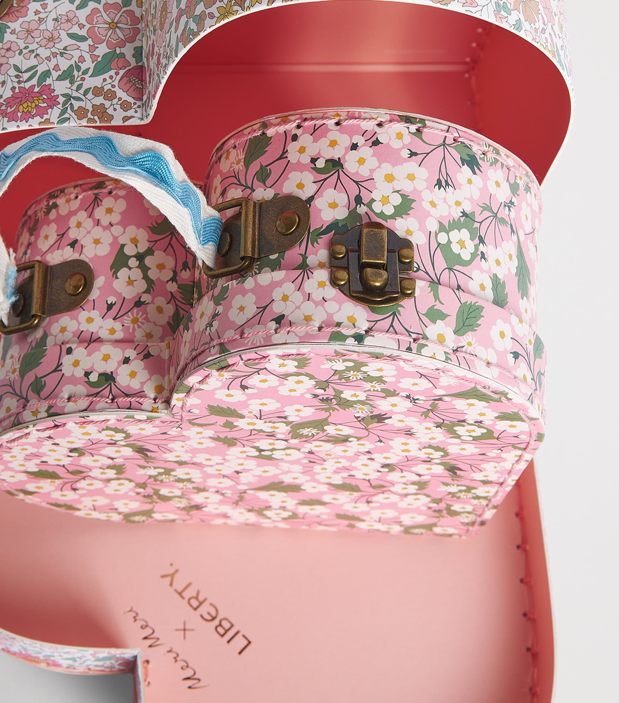 Meri Meri x Liberty Set of 2 Heart Suitcases Image 4