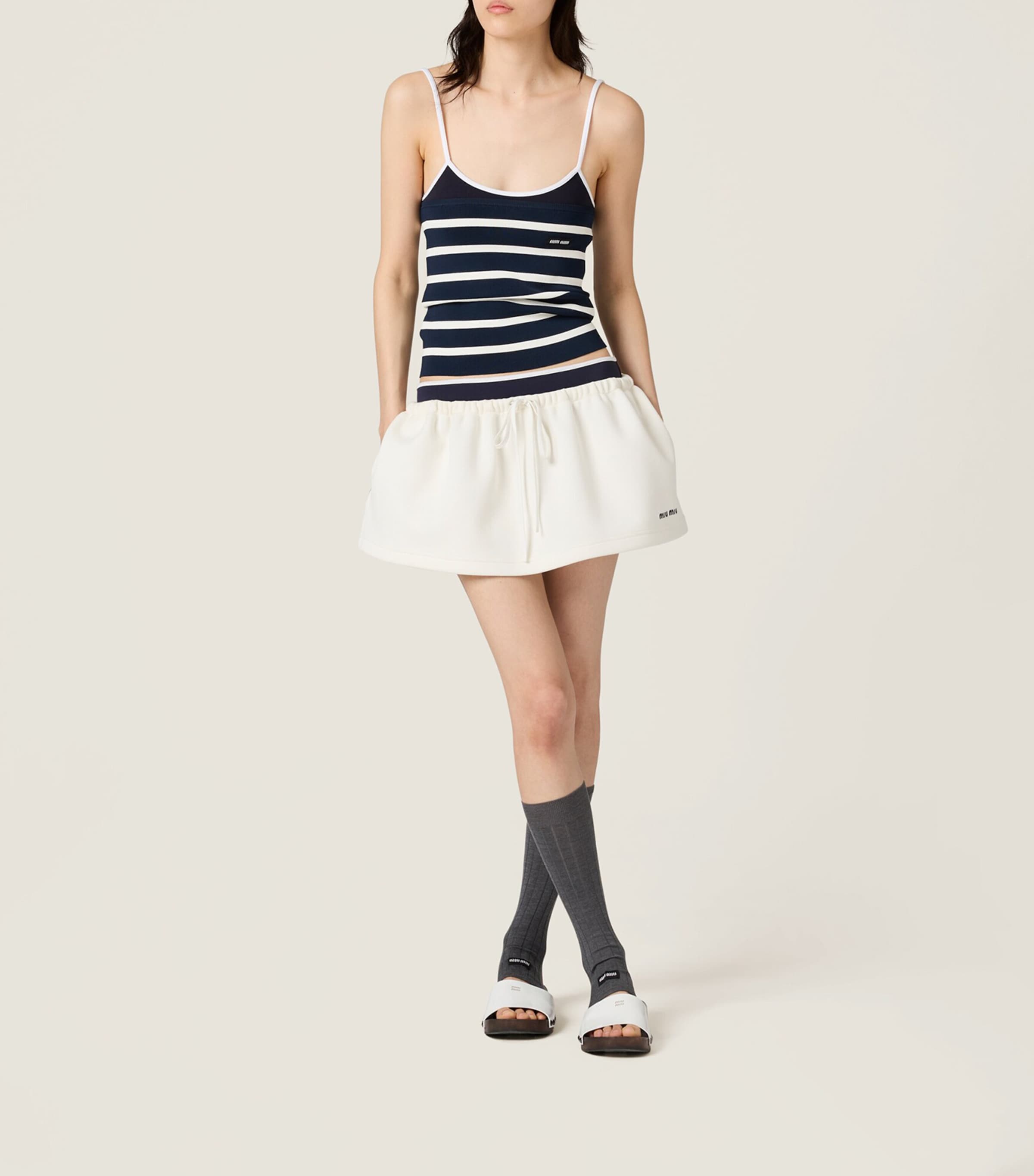 Knitted Stripe Tube Top F0761 Image 2