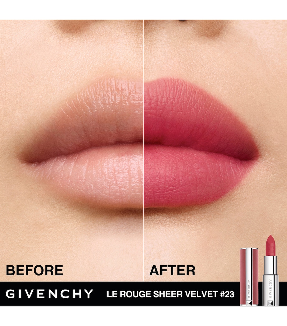 Givenchy Le Rouge Sheer Velvet Refillable Matte Lipstick Rose Irresistible Image 3