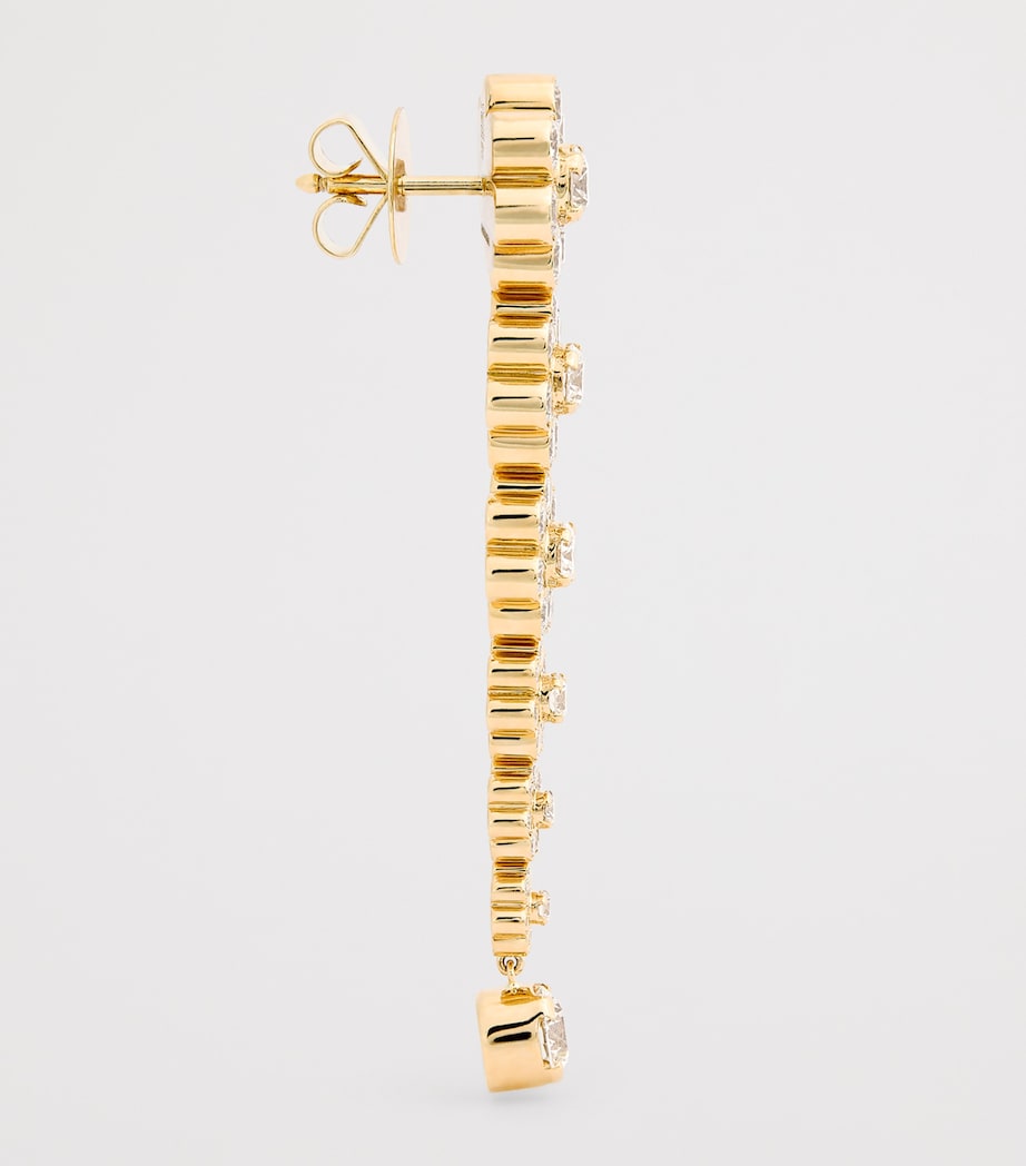 Yellow Gold and Diamond Fontaine de Fleurs Earrings YELLOW GOLD Image 4